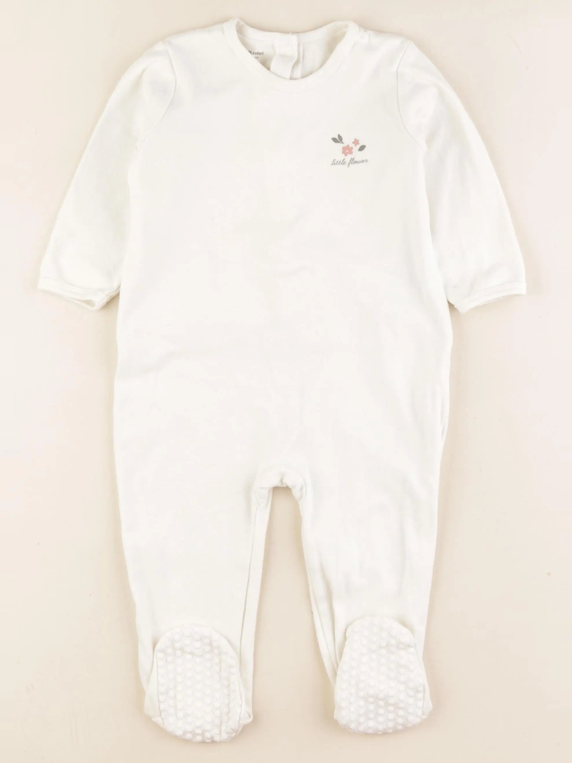 Vertbaudet - pyjama coton blanc - 18 mois