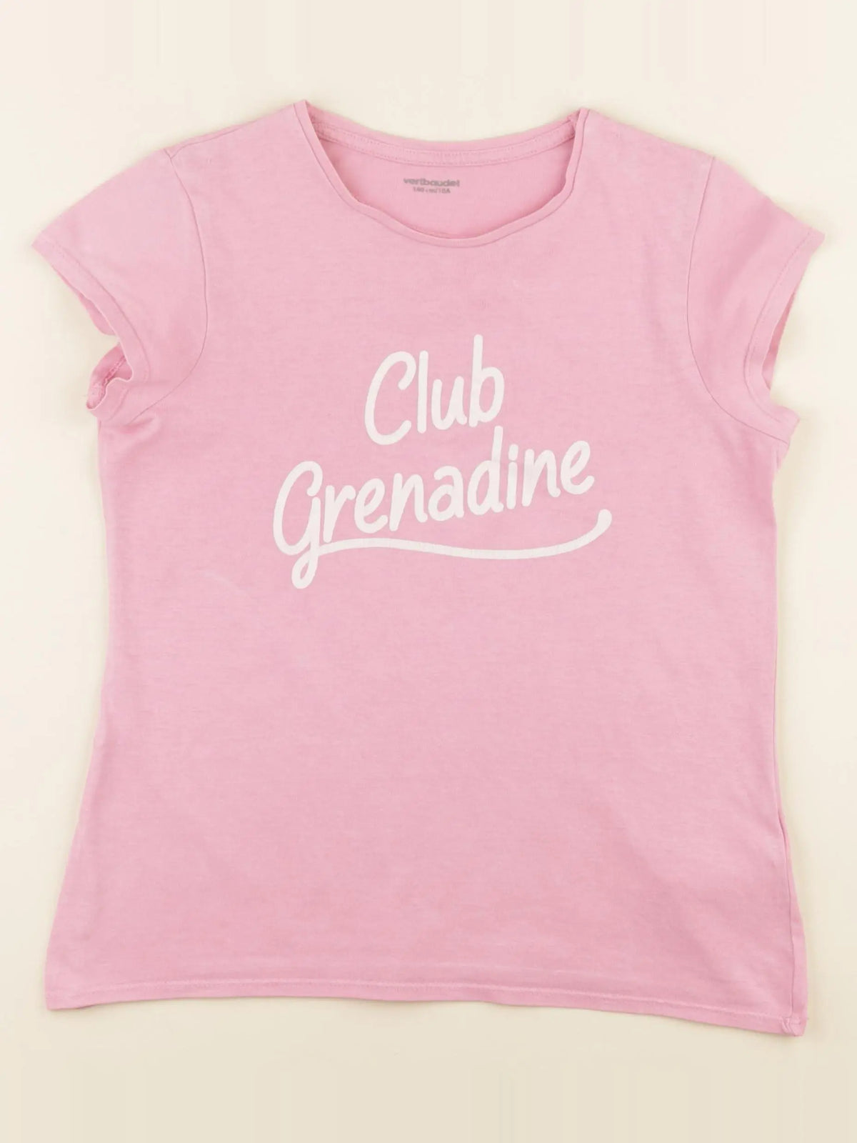 Vertbaudet - tee-shirt coton rose - 10 ans