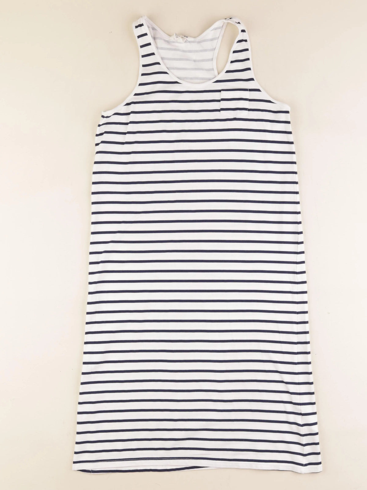 H&M - robe bleu, blanc - 12/14 ans