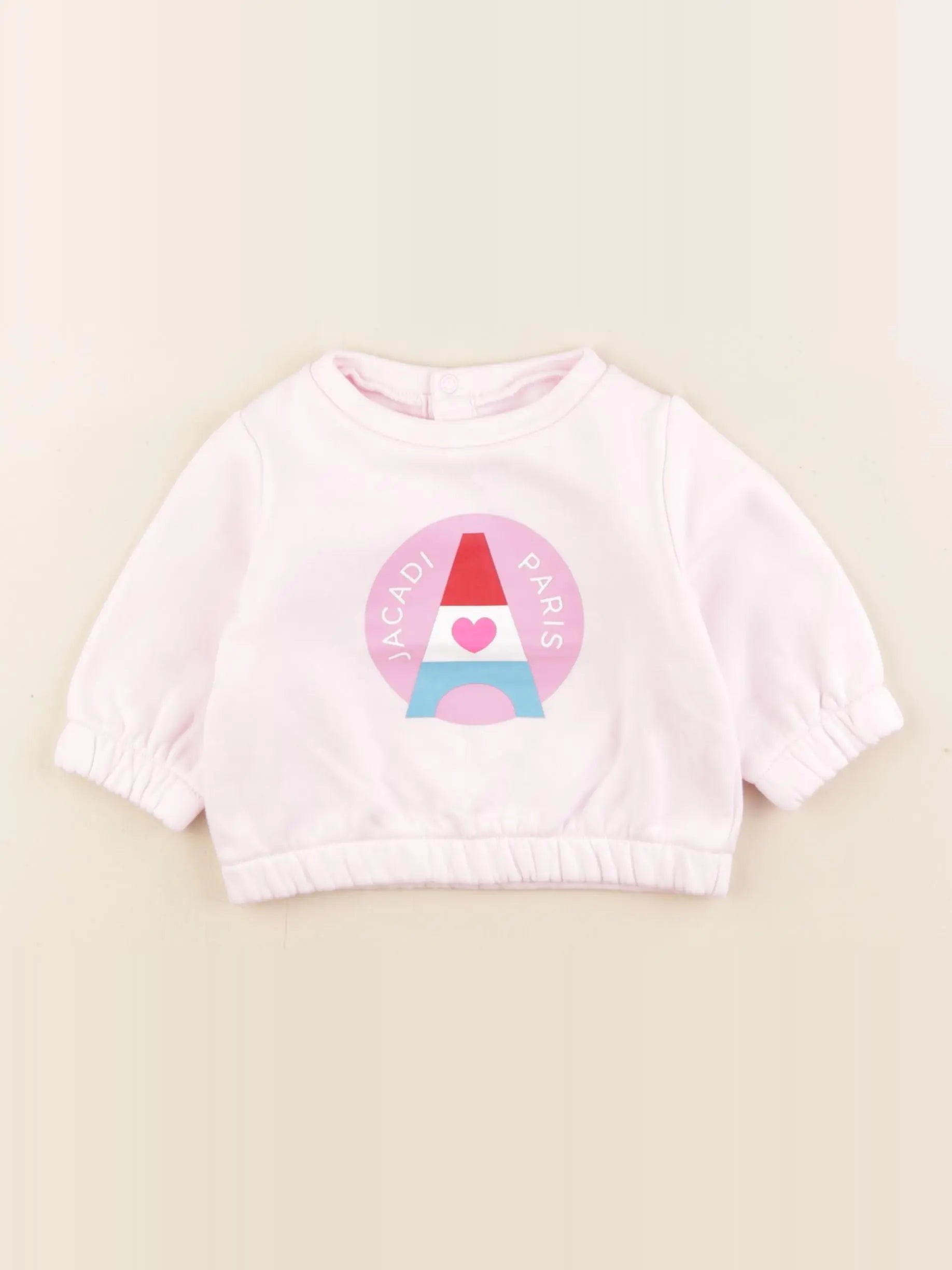 Jacadi - sweat rose - 6 mois