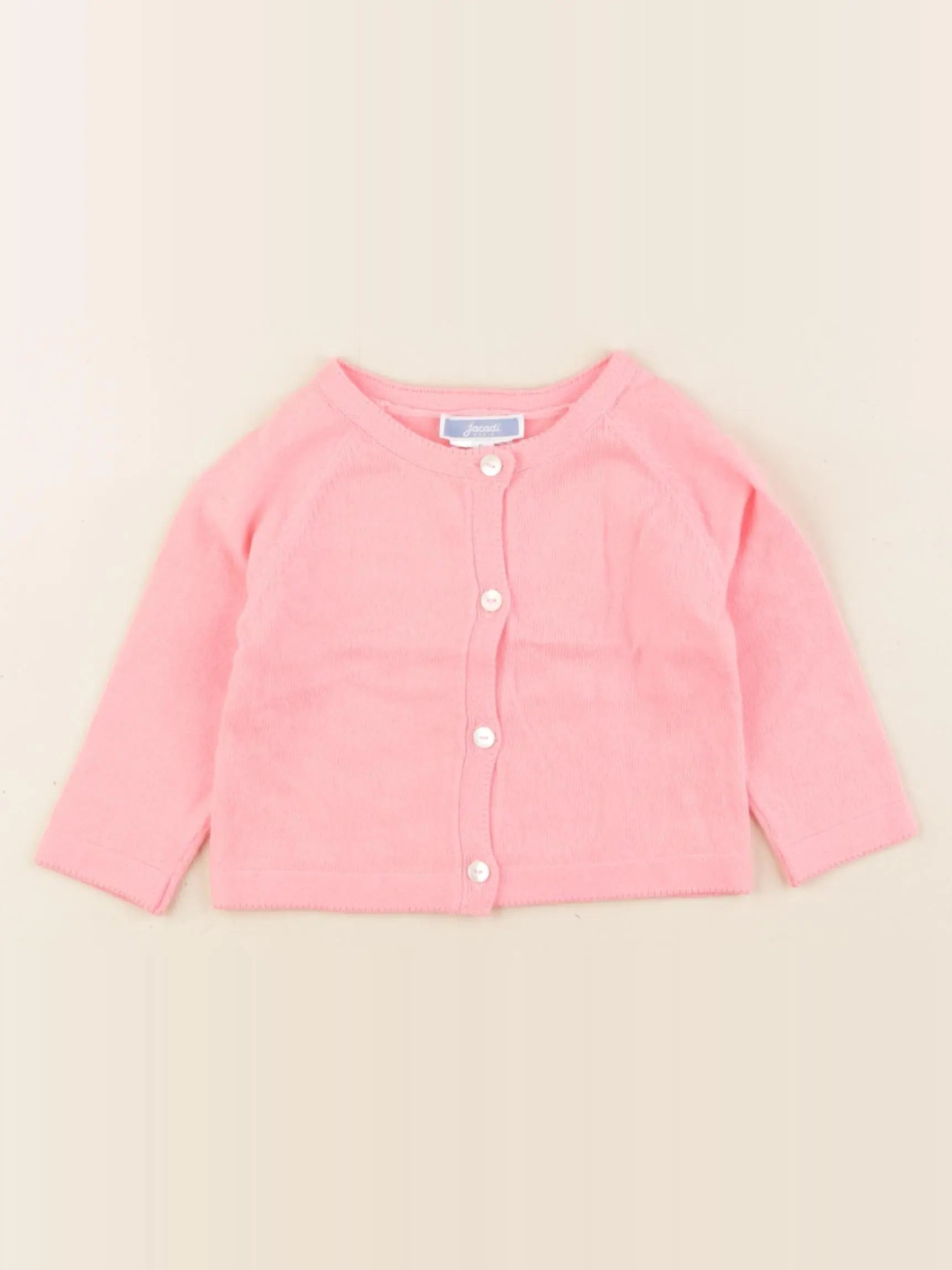 Jacadi - gilet rose - 6 mois