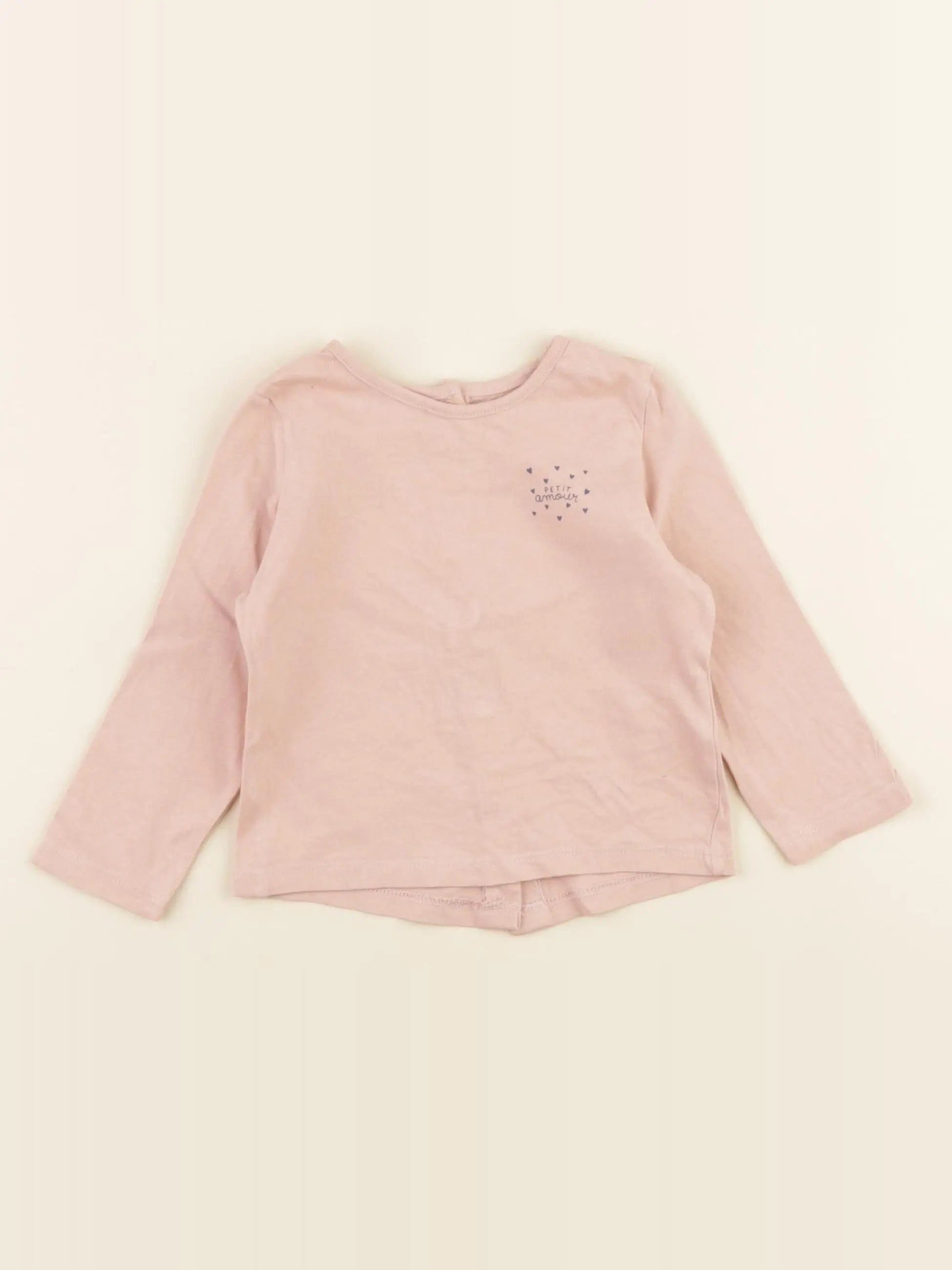 Vertbaudet - tee-shirt rose - 9 mois