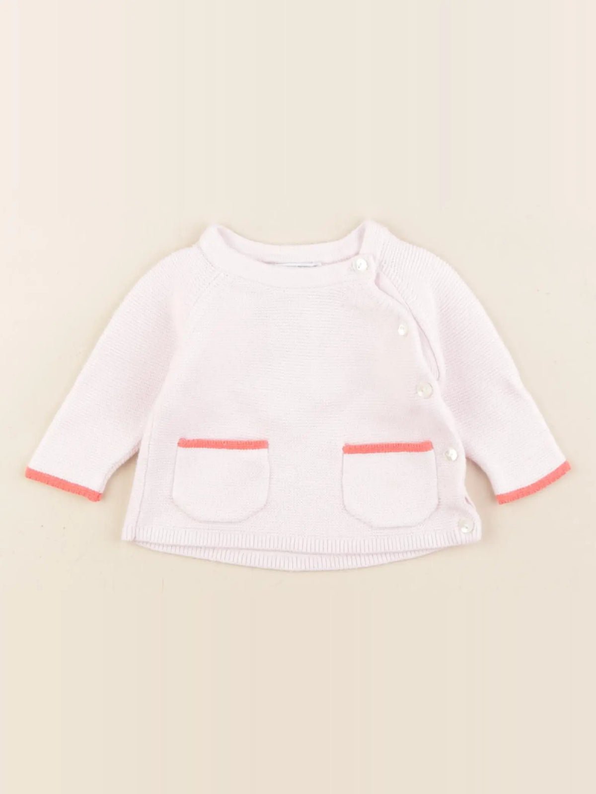 Jacadi - pull rose - 1 mois