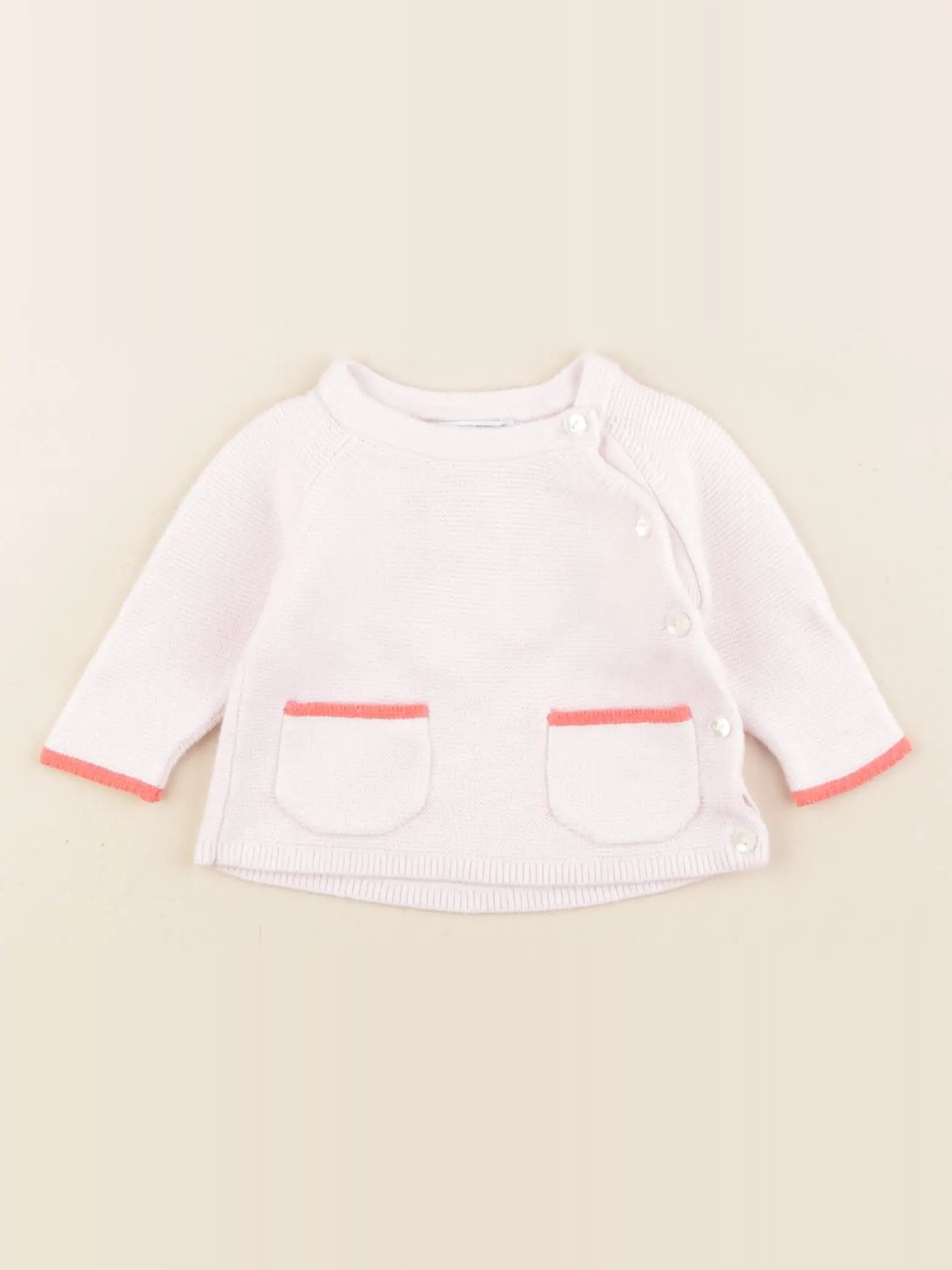 Jacadi - pull rose - 1 mois