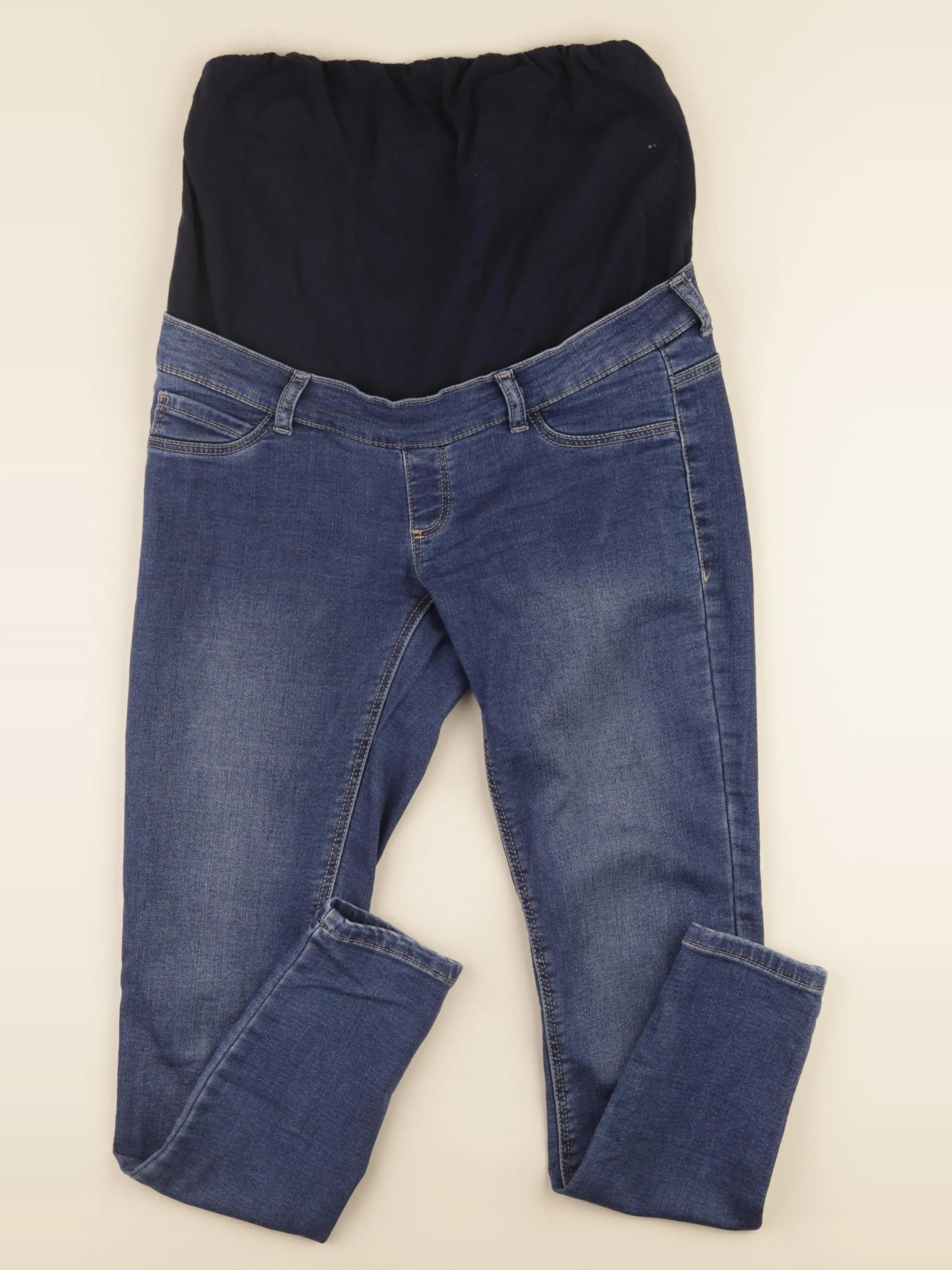 Mango - jean grossesse bleu - s