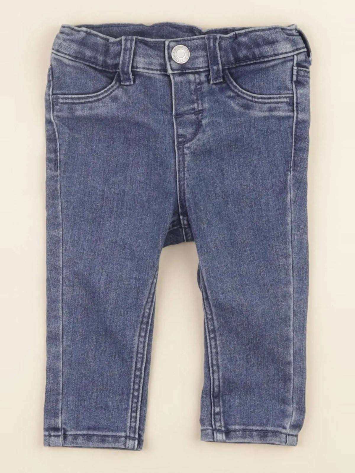 H&M - jegging bleu - 4/6 mois
