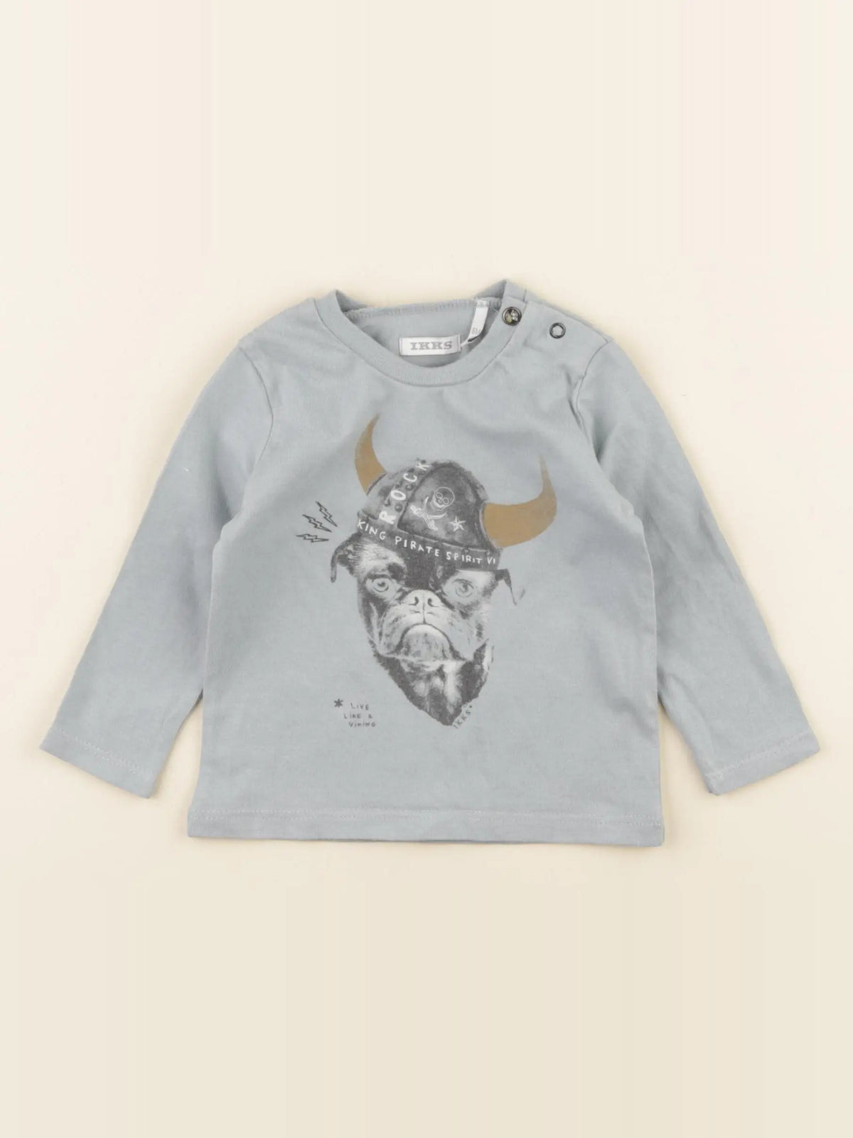IKKS - tee-shirt bleu - 6 mois