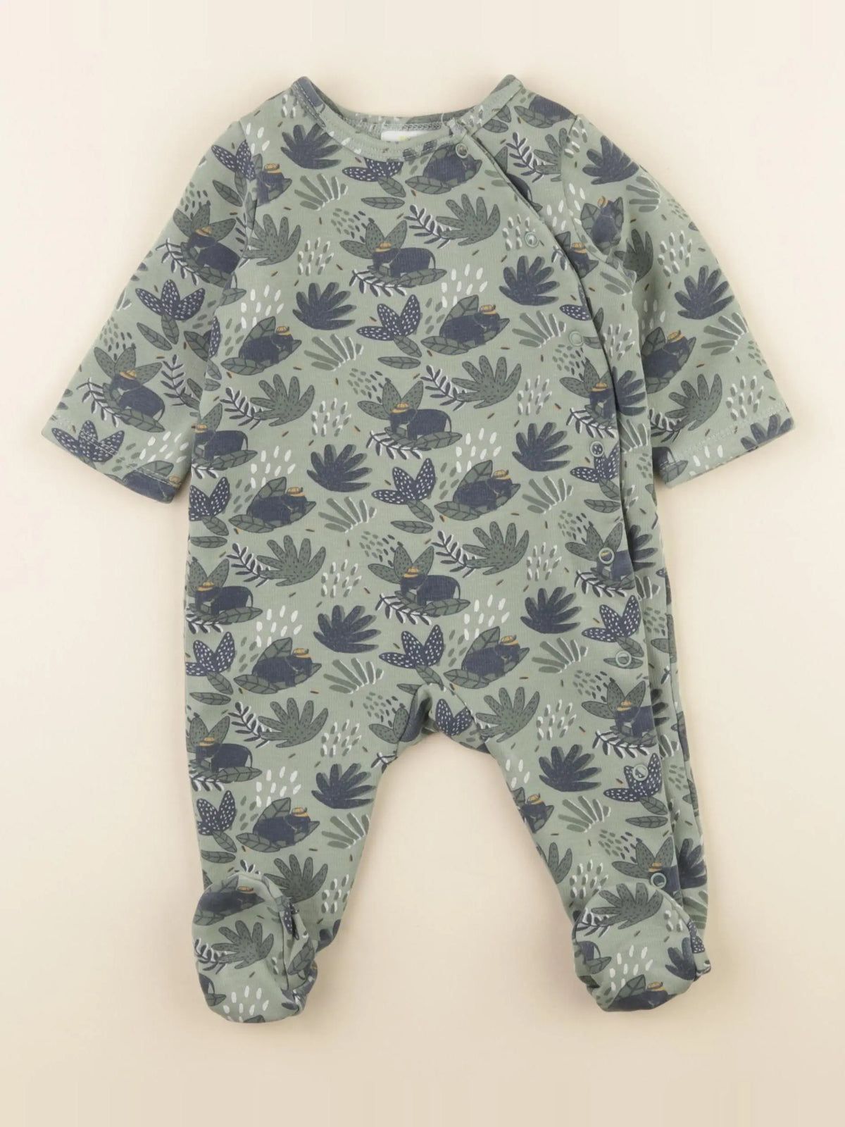 Tape à l'oeil - pyjama coton vert - 6 mois