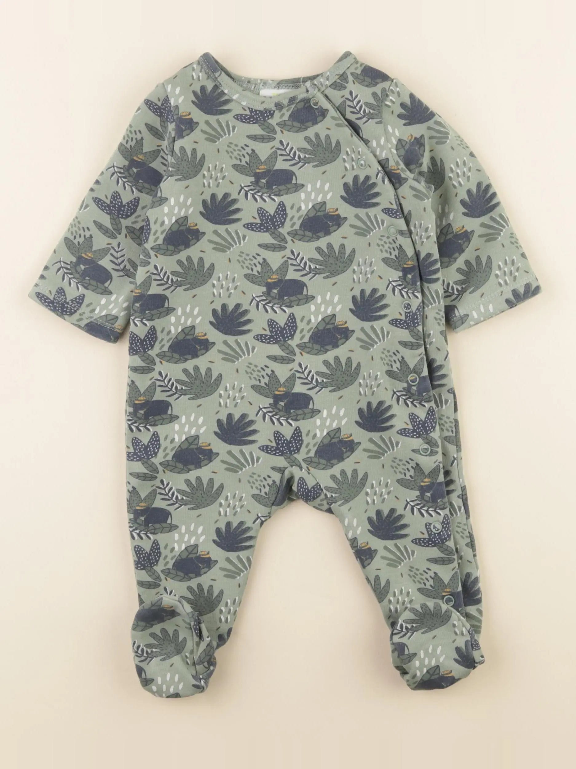 Tape à l'oeil - pyjama coton vert - 6 mois