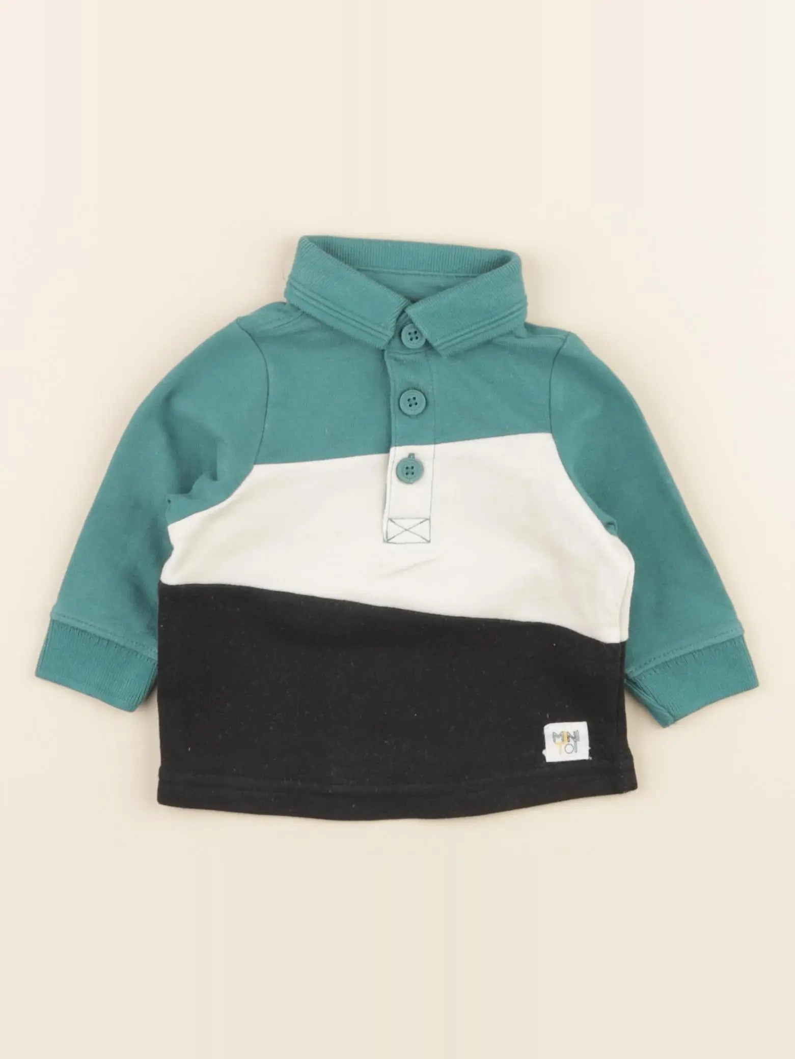Tape à l'oeil - polo vert, noir - 3 mois