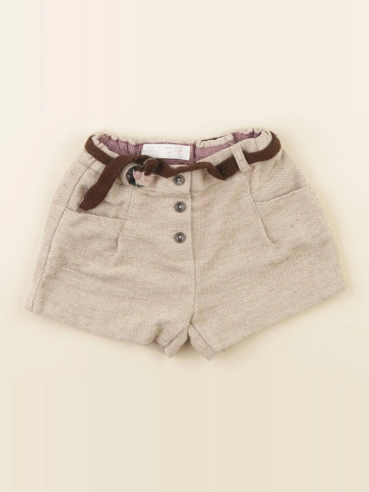 Zara - short beige - 18/24 mois
