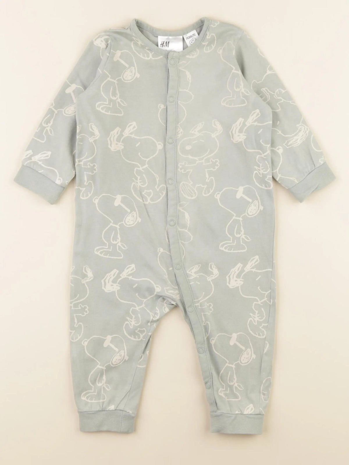 H&M - pyjama coton vert - 6/9 mois
