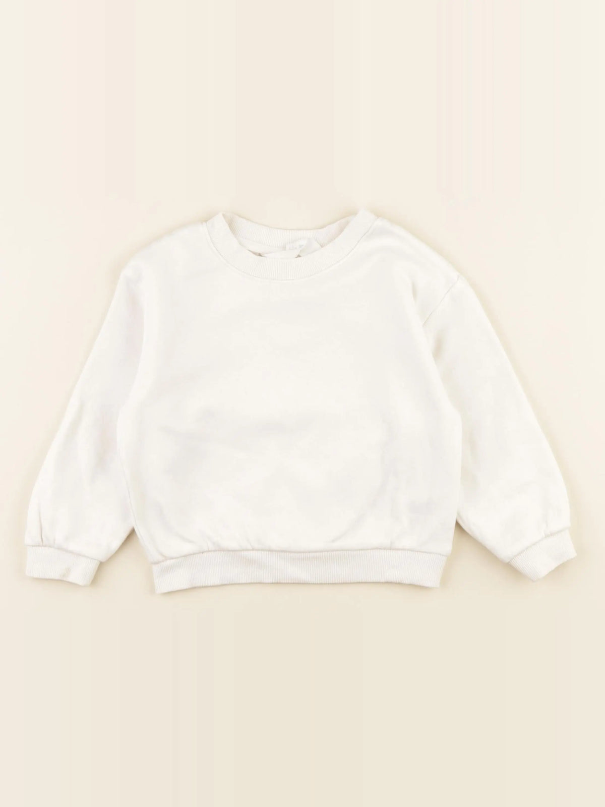H&M - sweat blanc - 18/24 mois