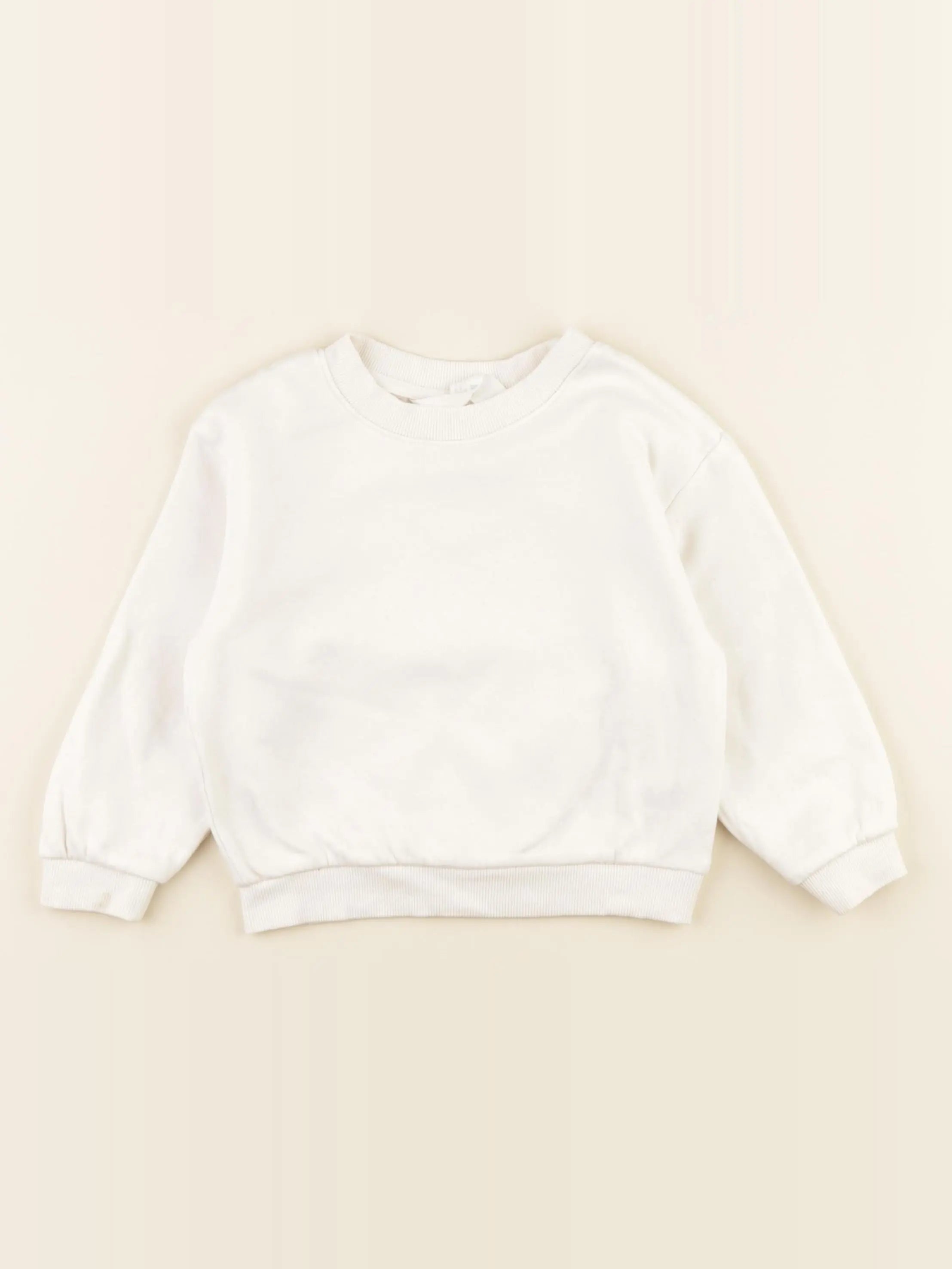 H&M - sweat blanc - 18/24 mois