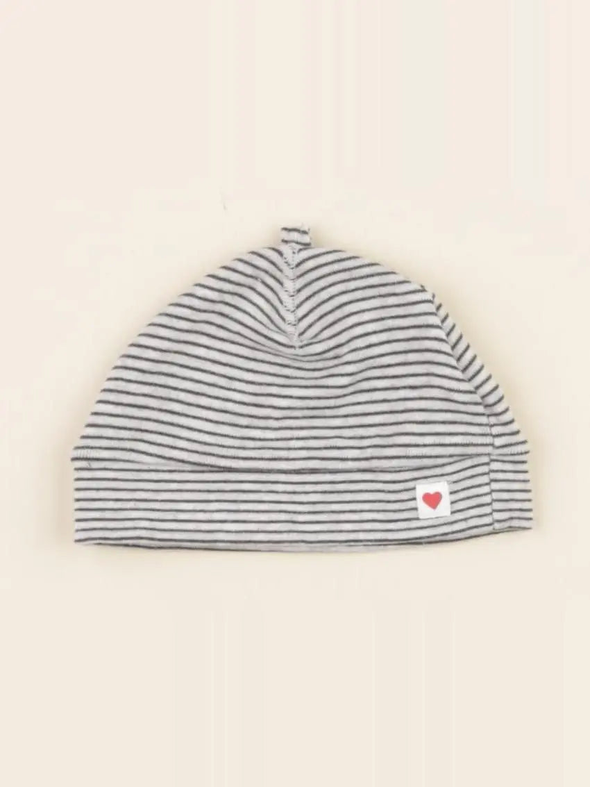 H&M - bonnet gris - 2/4 mois
