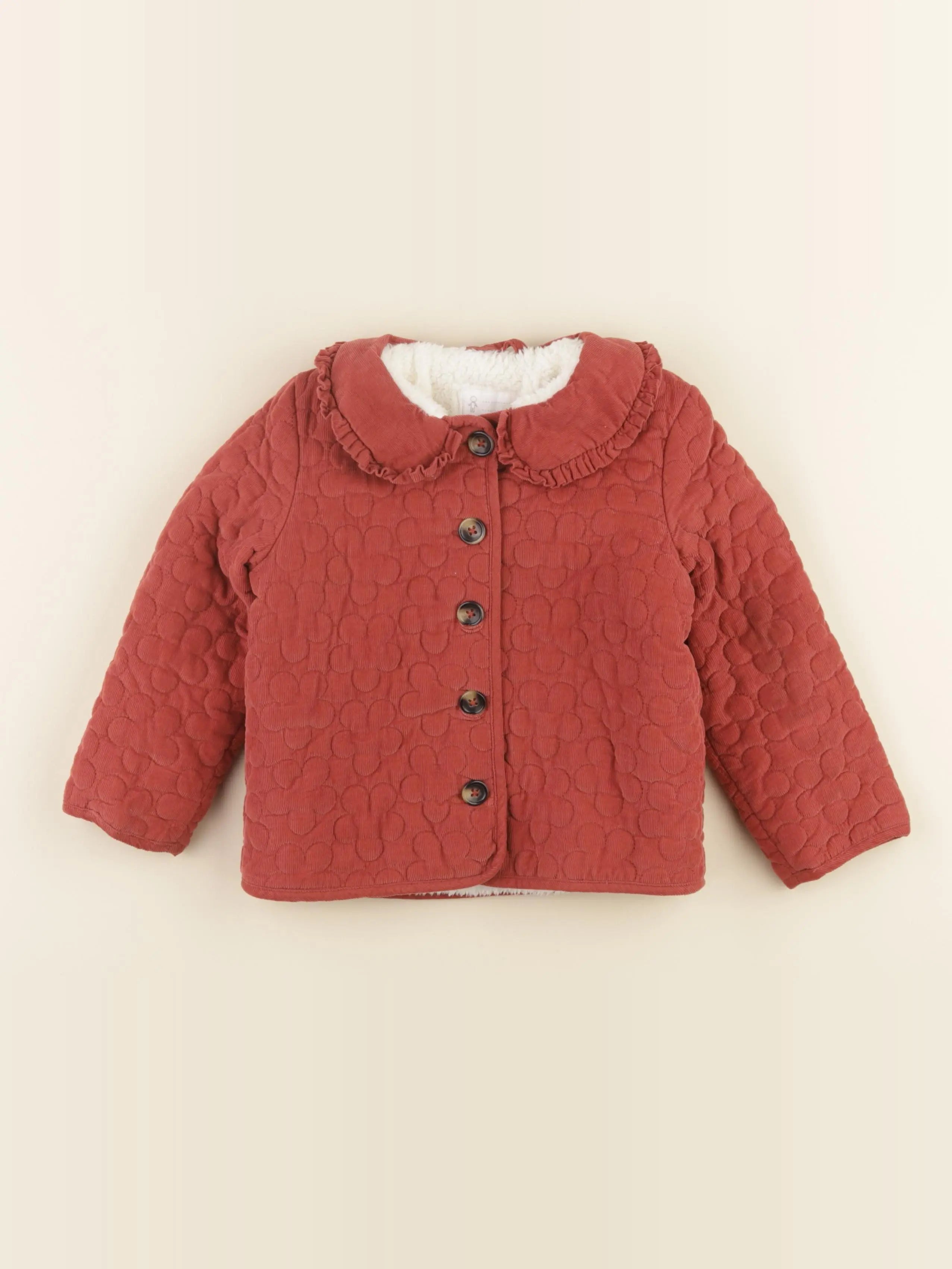 Vertbaudet - veste doublé marron - 36 mois