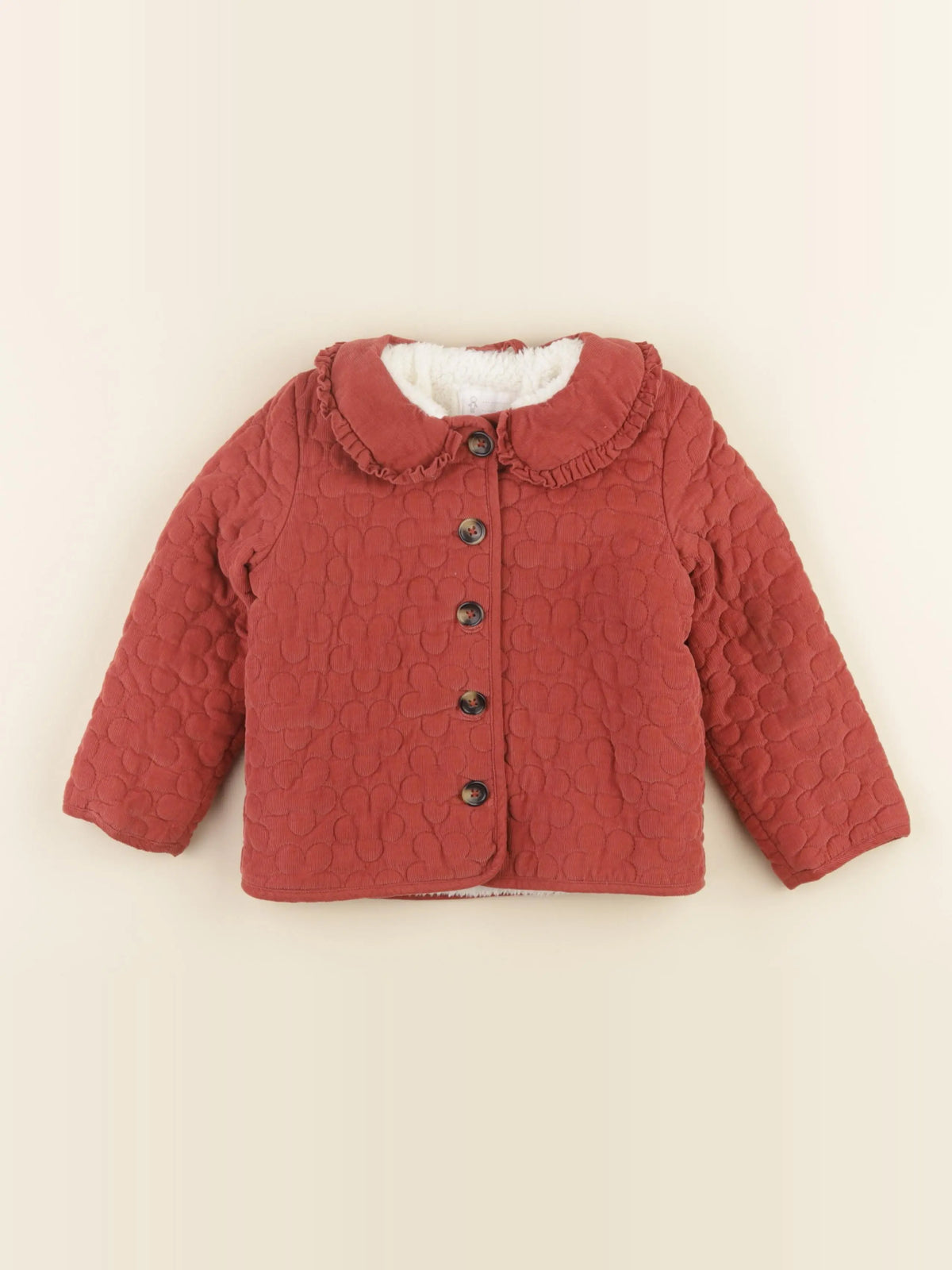 Vertbaudet - veste doublé marron - 36 mois