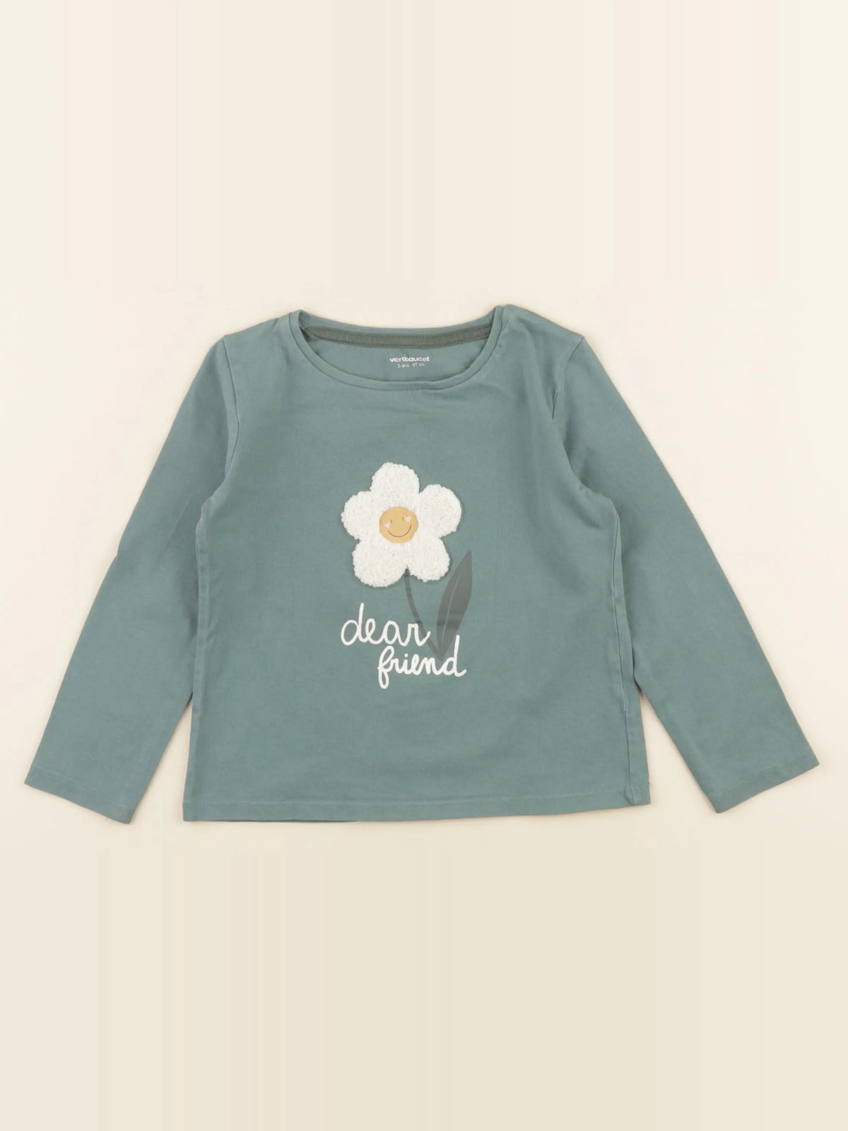 Vertbaudet - tee-shirt vert - 3 ans