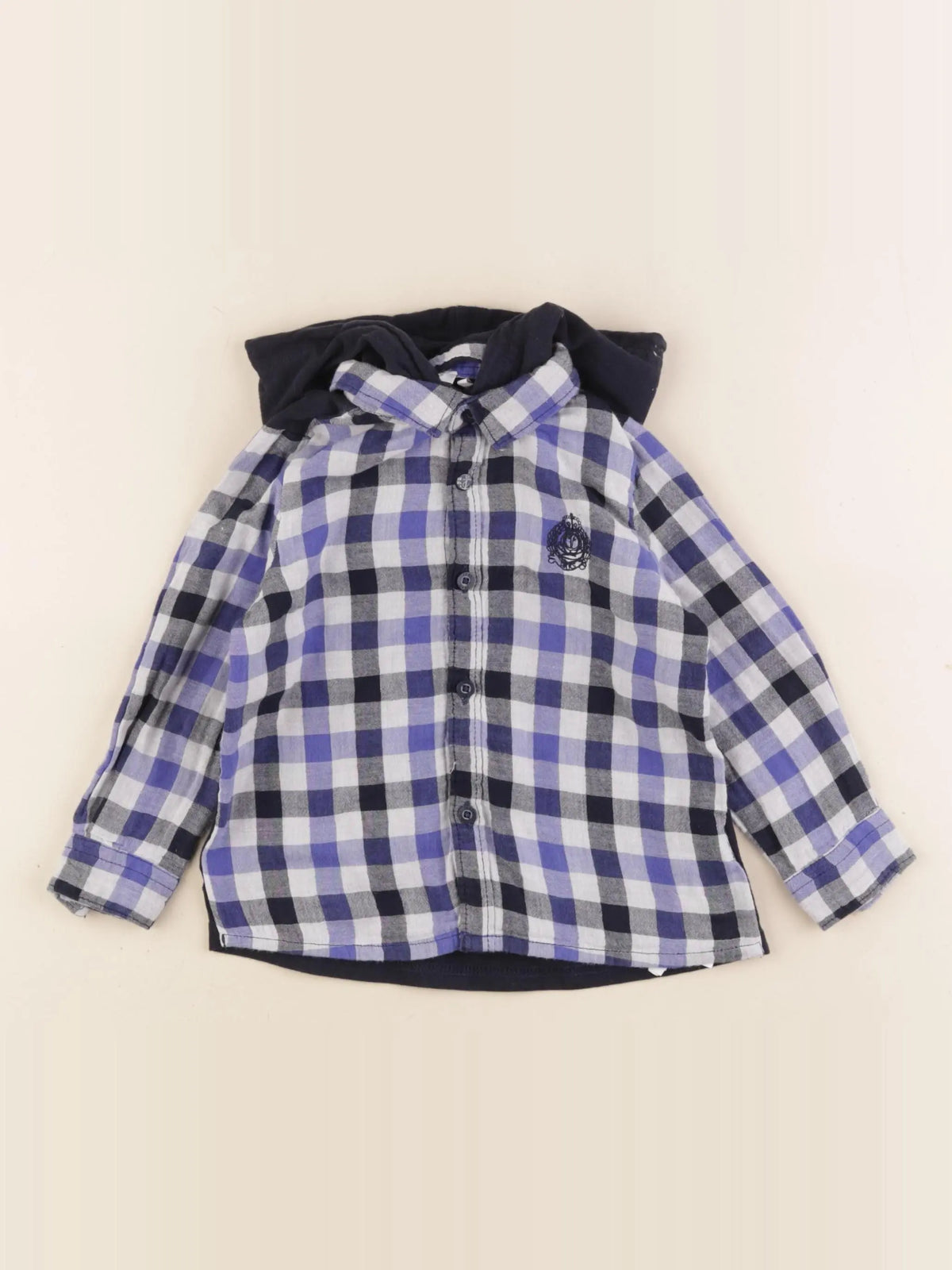 IKKS - chemise imprimé au dos bleu, blanc - 18 mois