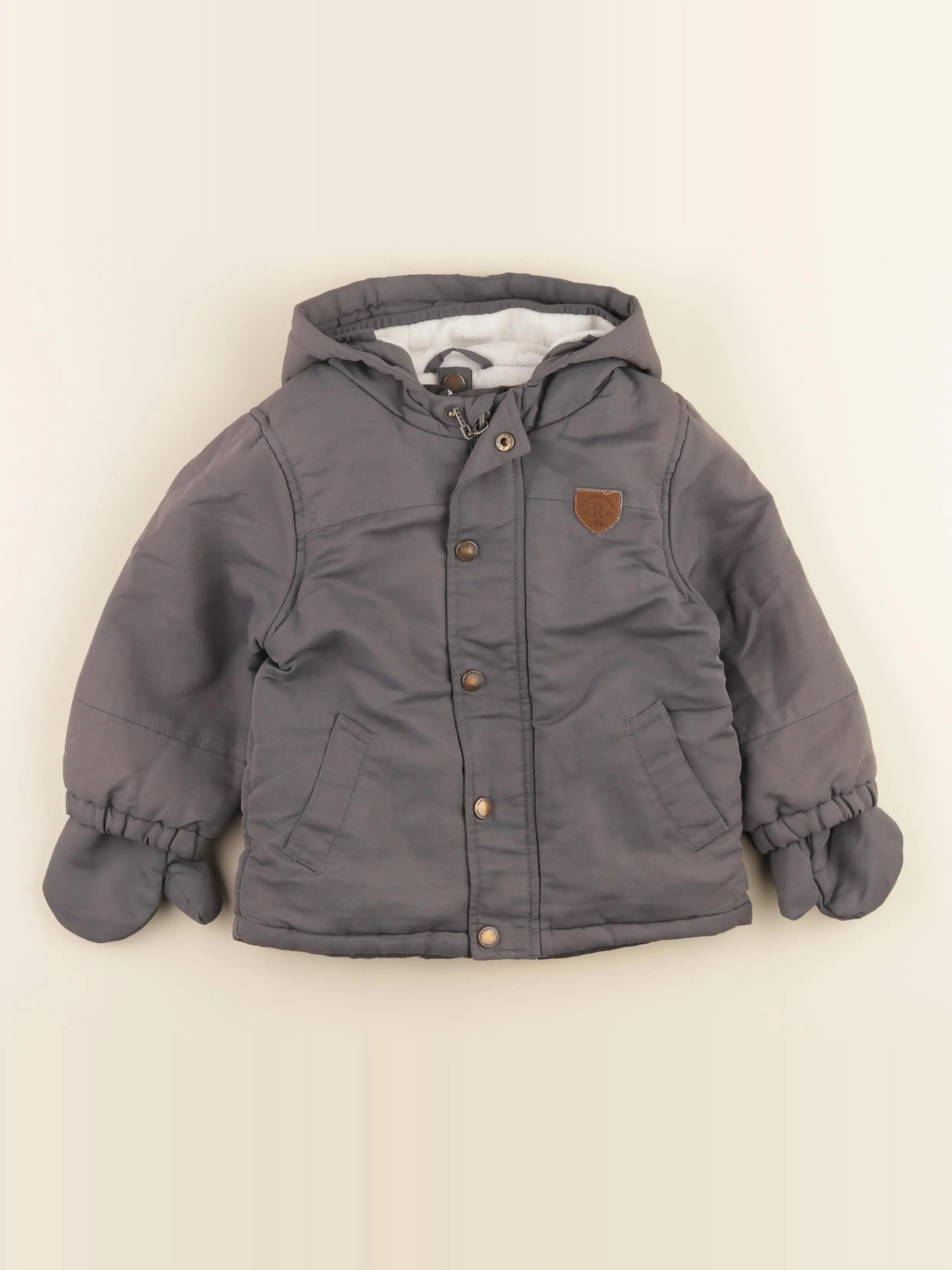 Vertbaudet - parka gris - 2 ans