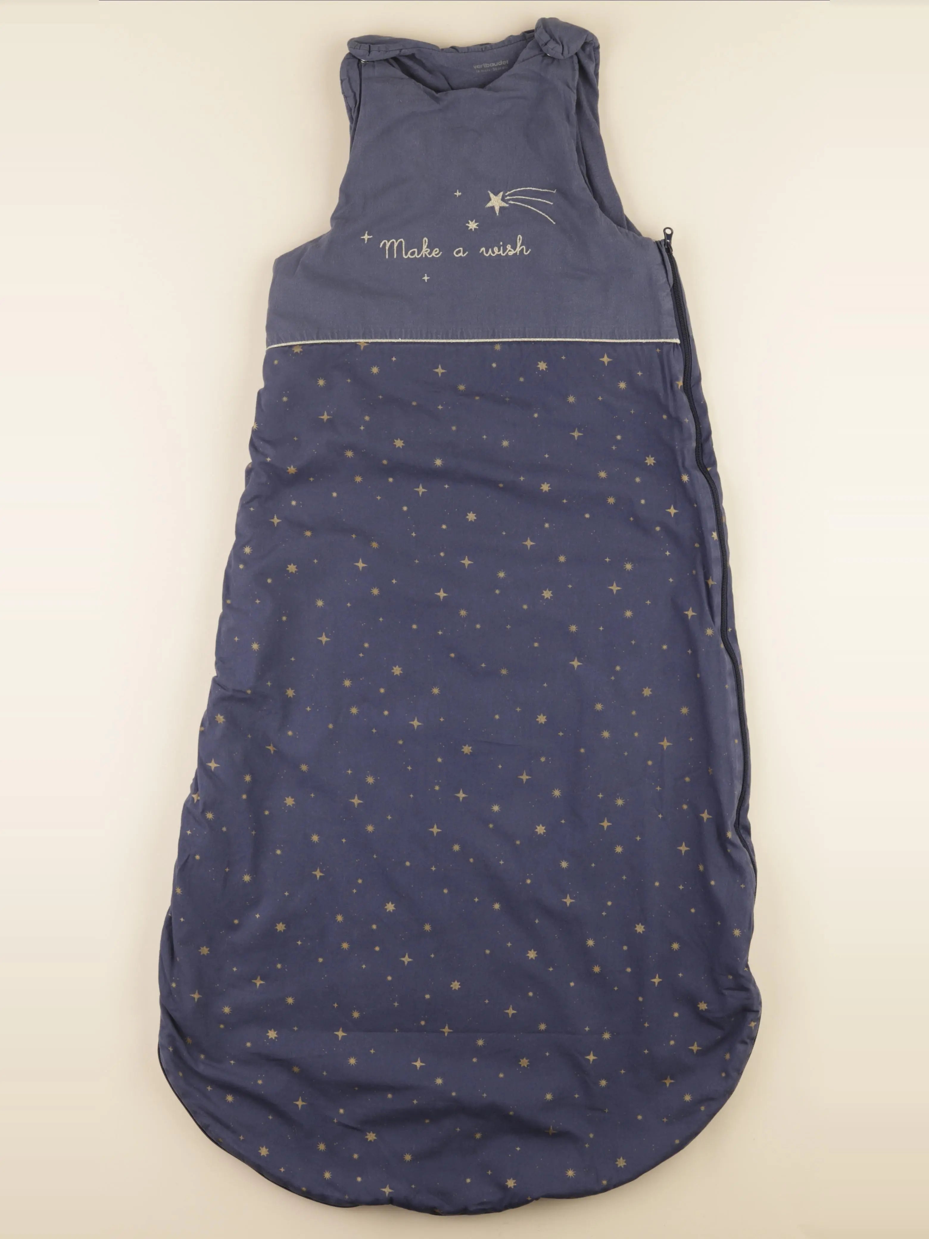 Vertbaudet - gigoteuse bleu, or - 18/36 mois