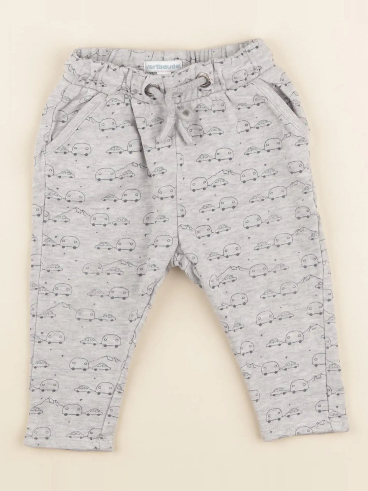 Vertbaudet - pantalon gris - 12 mois