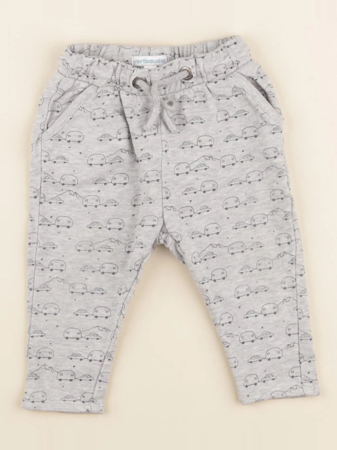 Vertbaudet - pantalon gris - 12 mois