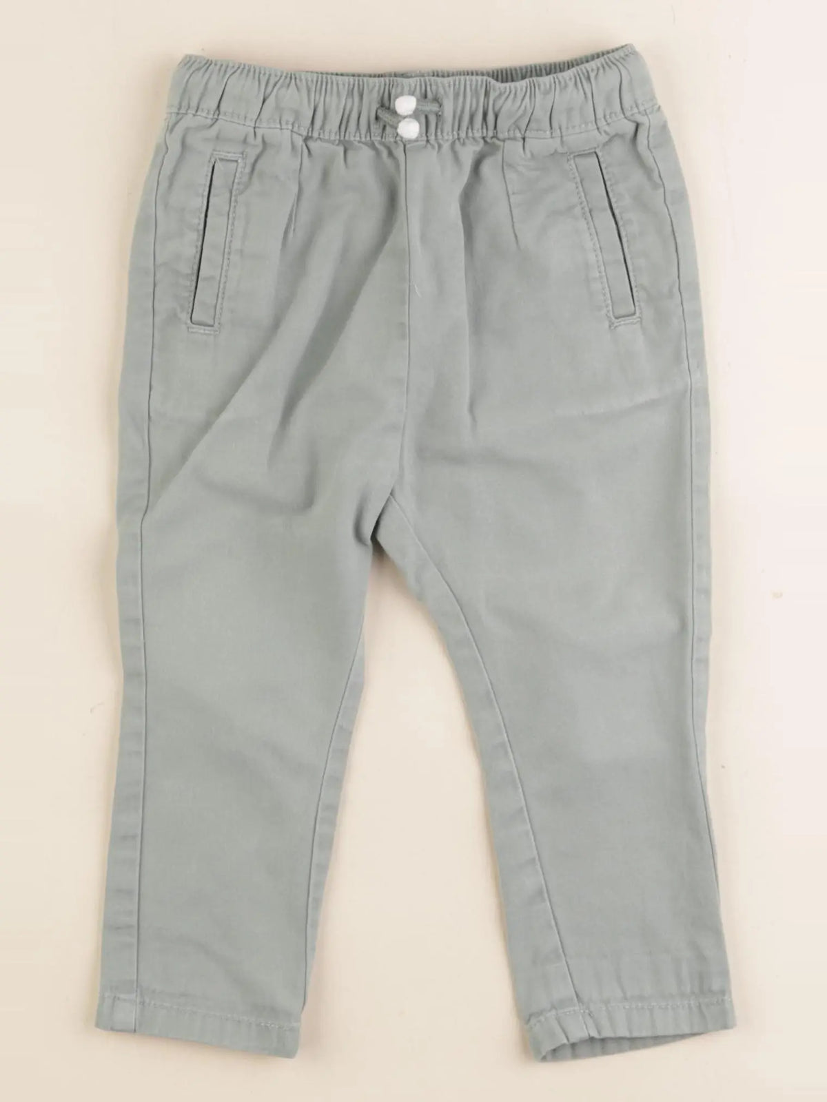 Vertbaudet - pantalon vert - 18 mois