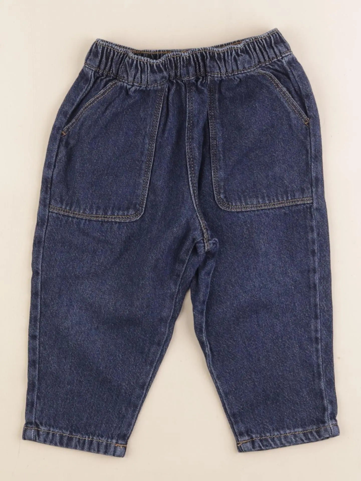 Vertbaudet - pantalon bleu - 12 mois