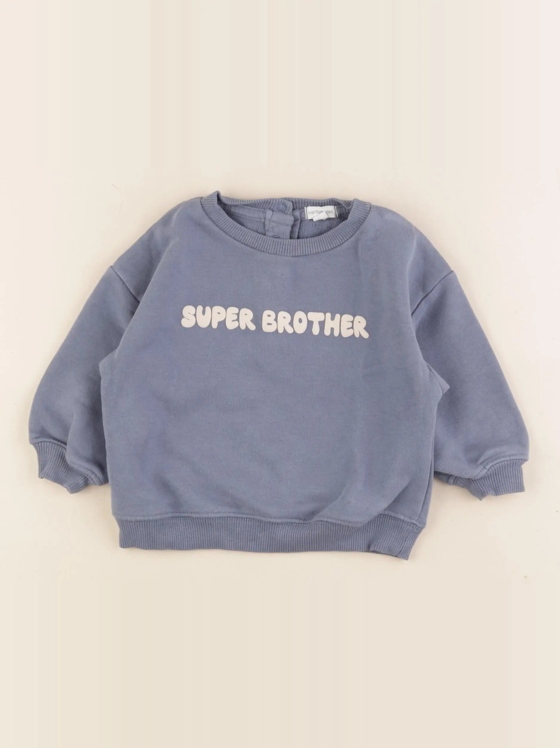 Vertbaudet - sweat bleu - 12 mois