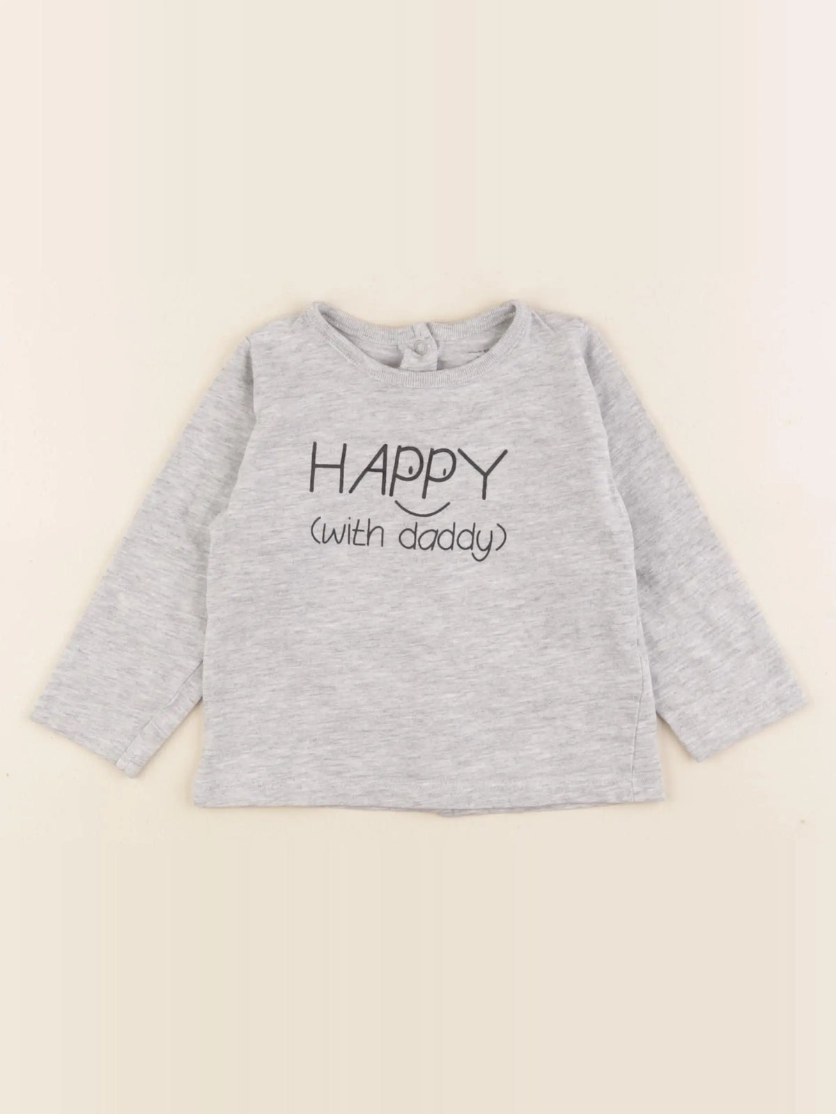 Vertbaudet - tee-shirt gris - 9 mois