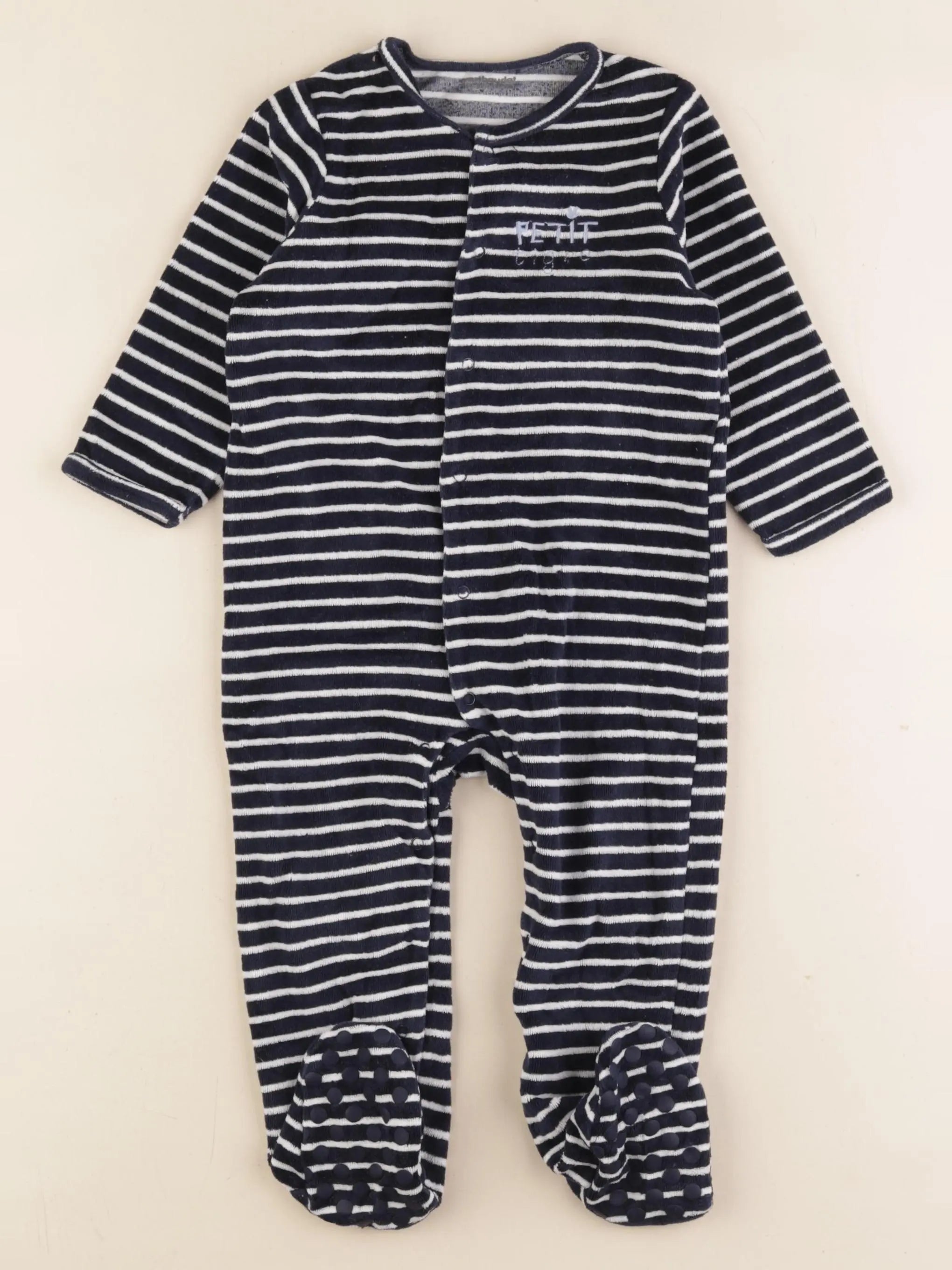 Vertbaudet - pyjama velours bleu - 18 mois