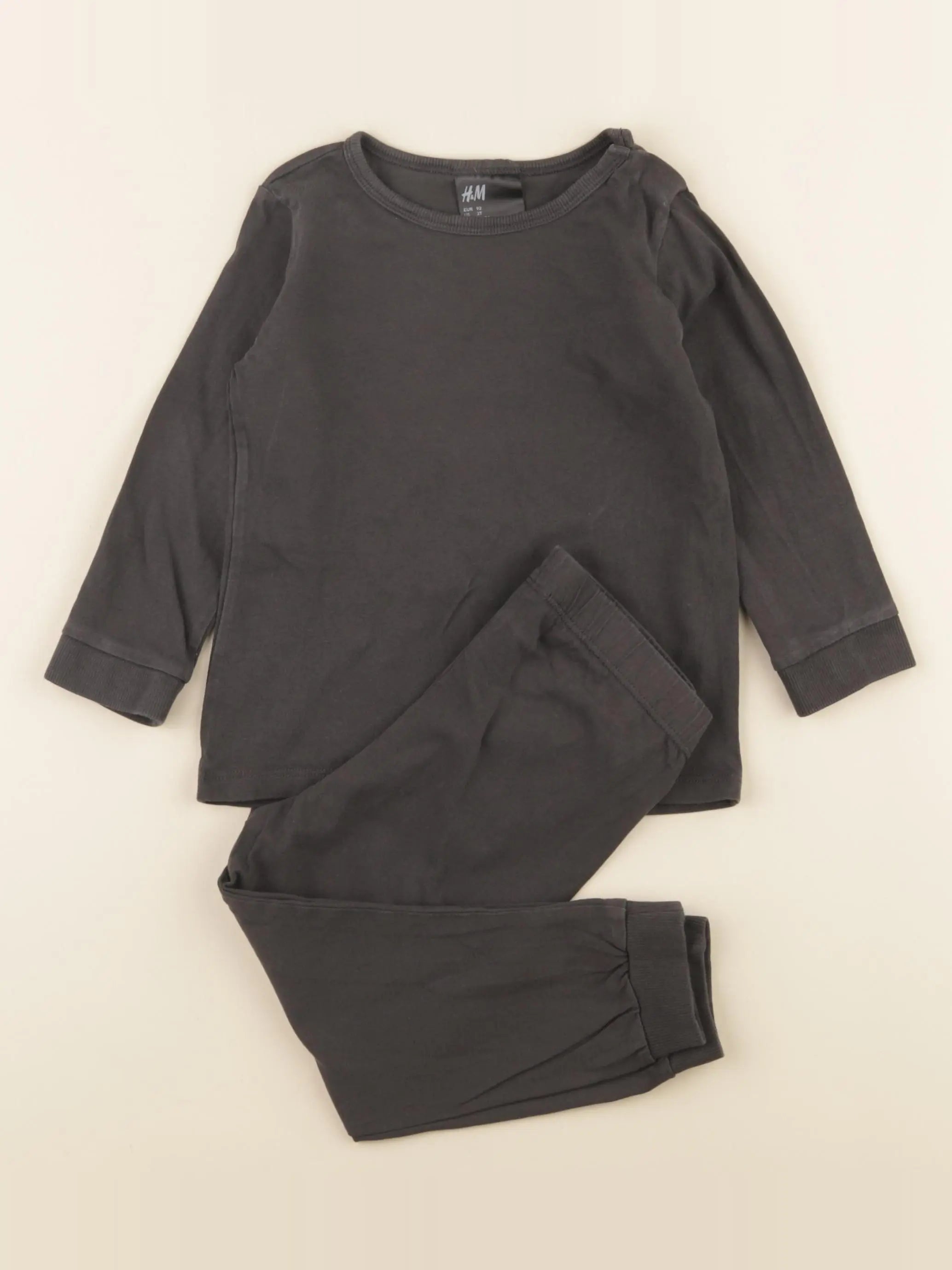 H&M - pyjama coton gris - 18/24 mois