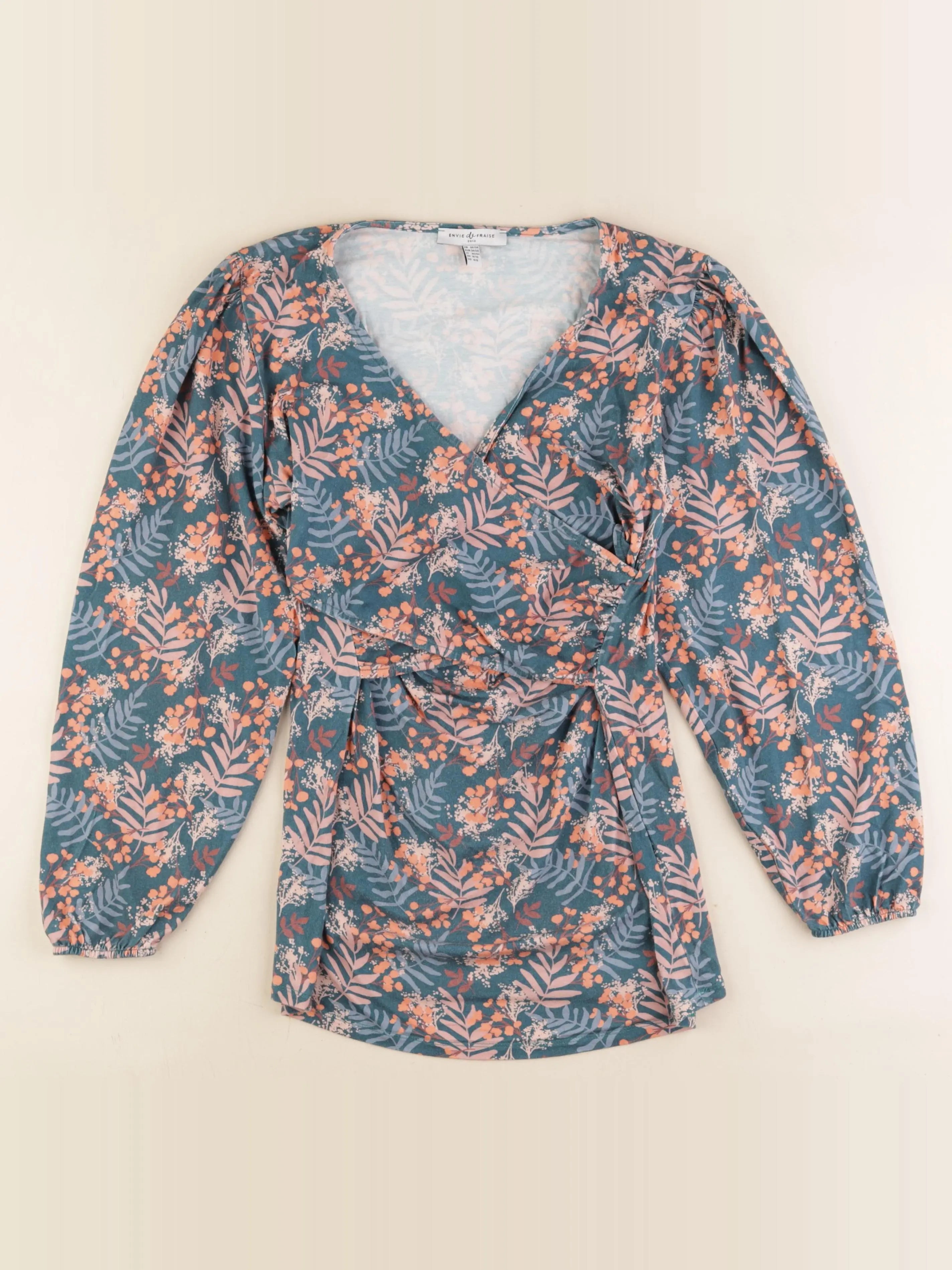 Envie de fraise - tee-shirt allaitement bleu - 36 à 38