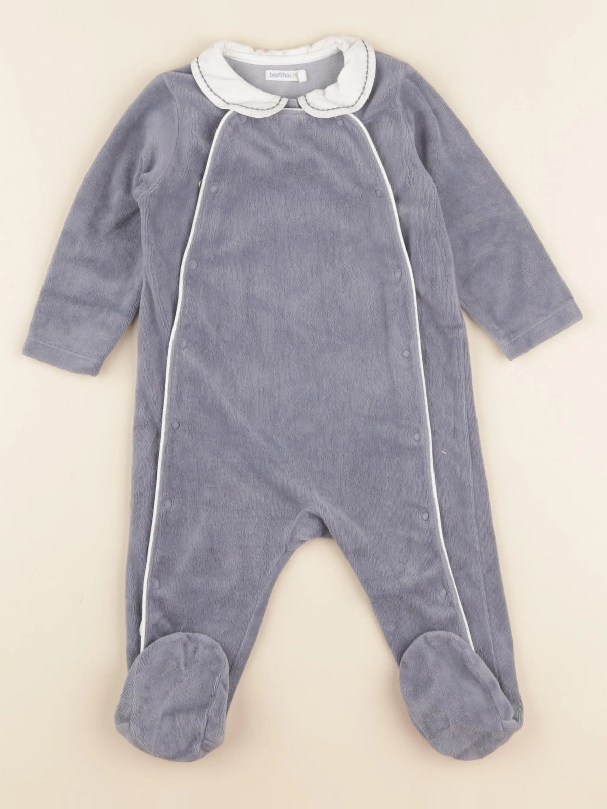 Boutchou - pyjama velours bleu - 12 mois