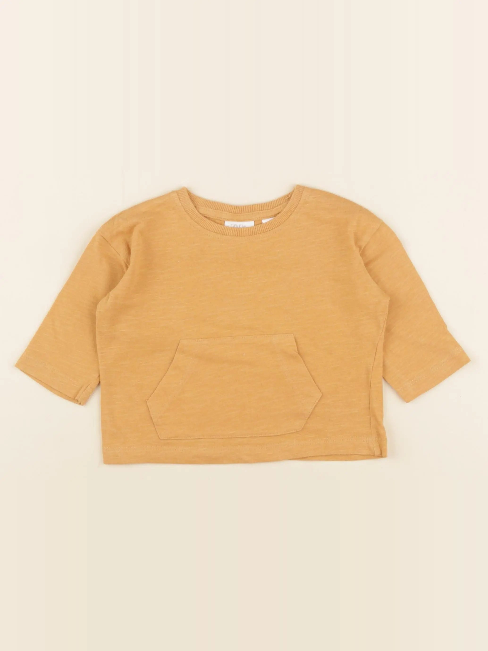 Zara - tee-shirt jaune - 3/6 mois