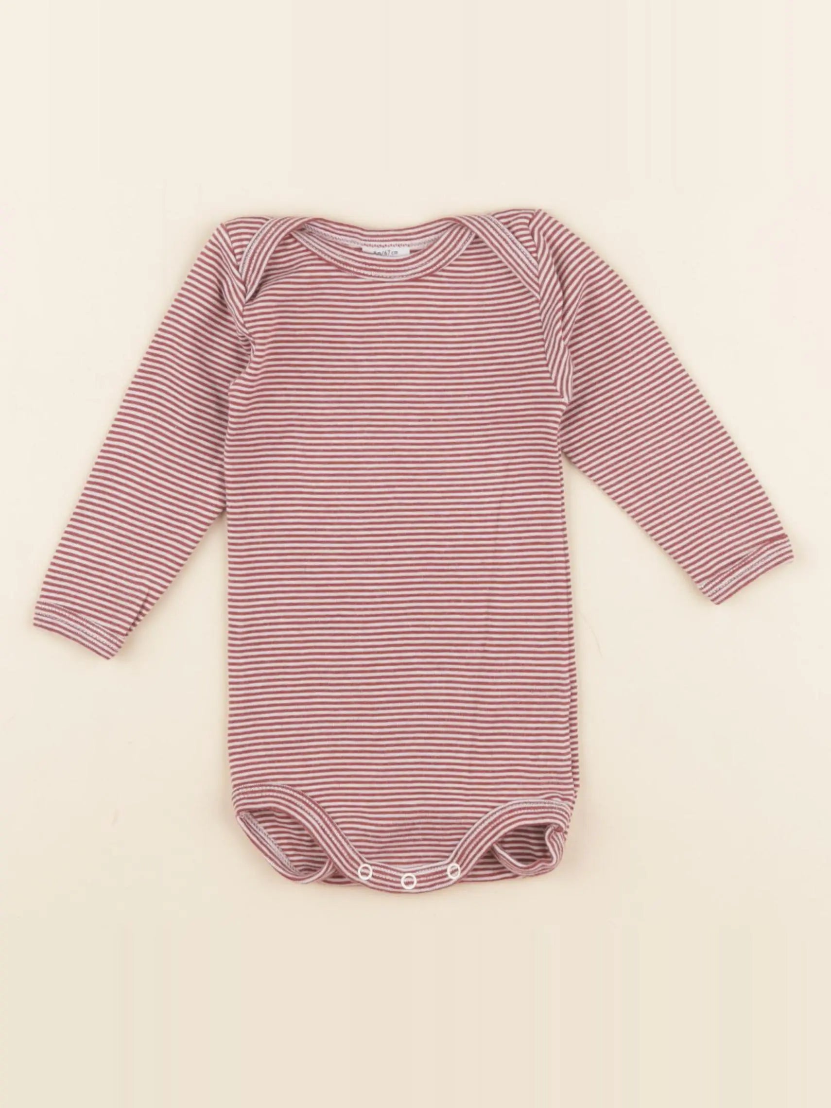 Petit Bateau - body rouge - 6 mois