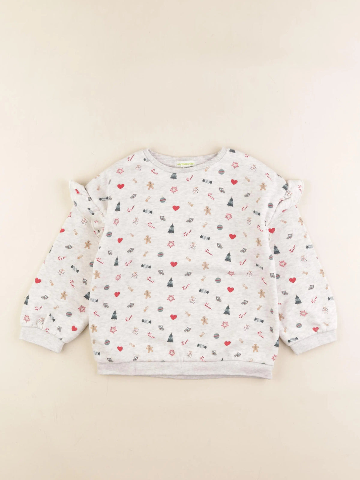 Vertbaudet - sweat gris - 6 ans