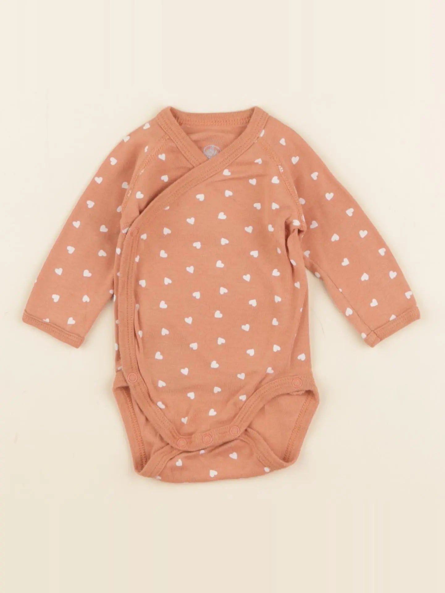 Petit Bateau - body orange - 1 mois