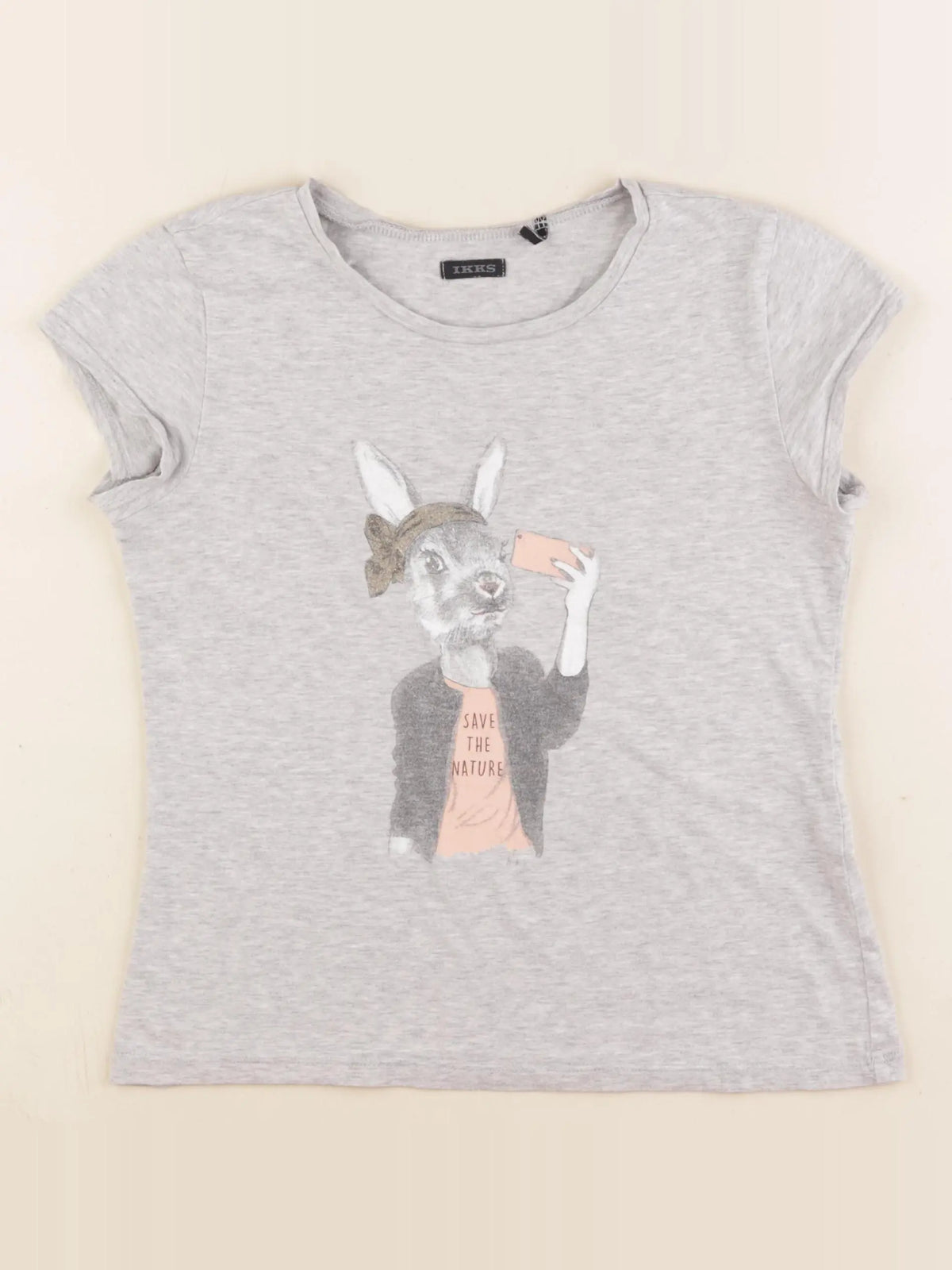 IKKS - tee-shirt gris - 10 ans