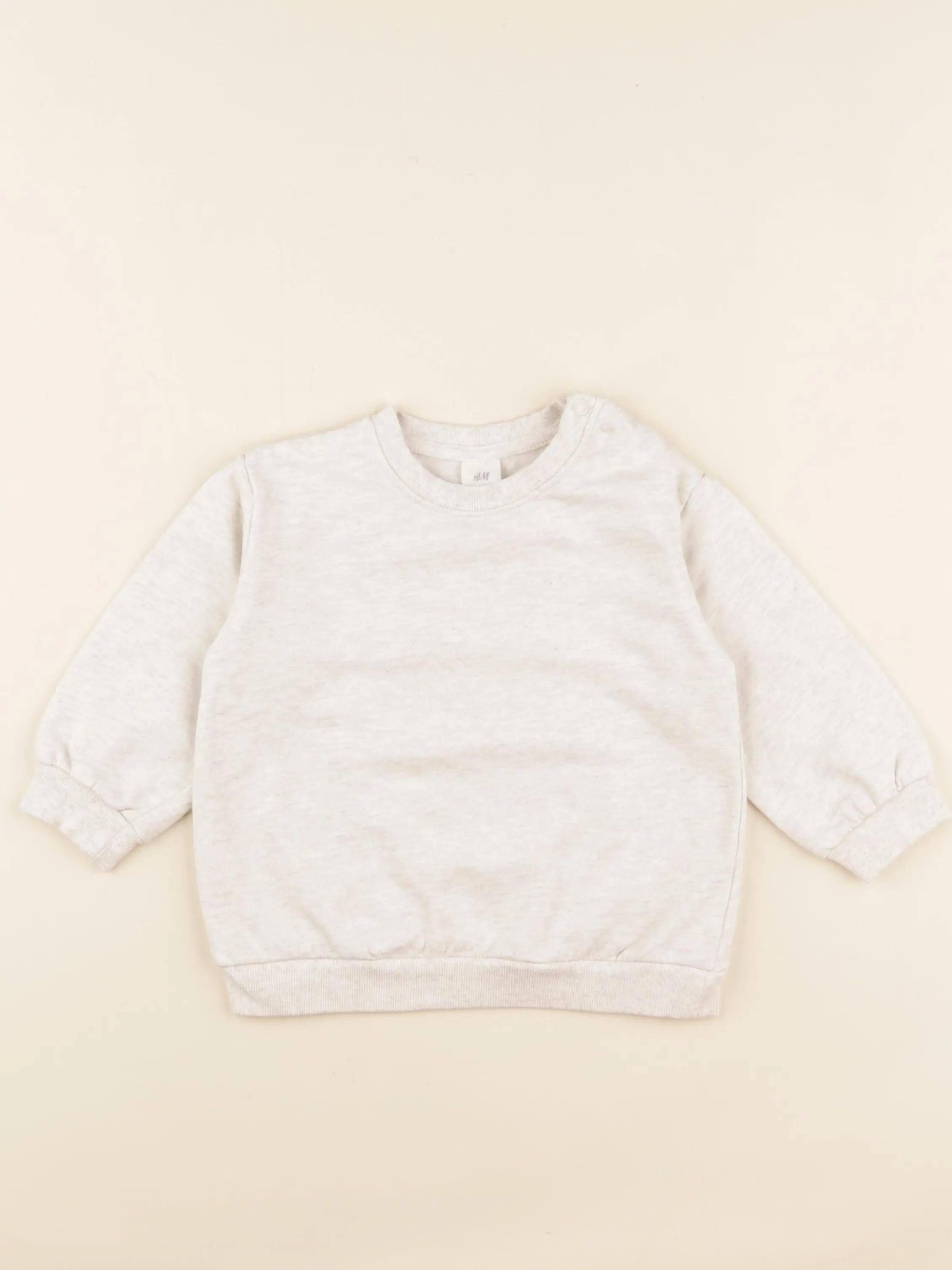 H&M - sweat beige - 12/18 mois