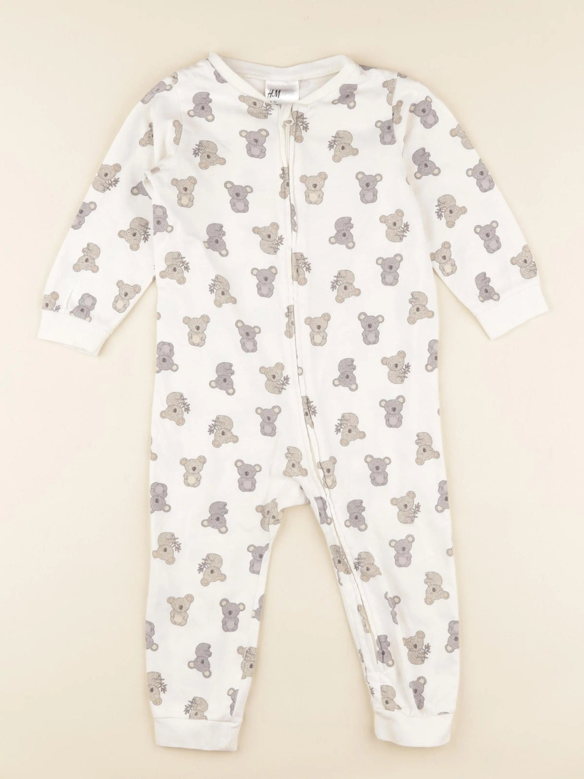 H&M - pyjama coton blanc - 12/18 mois