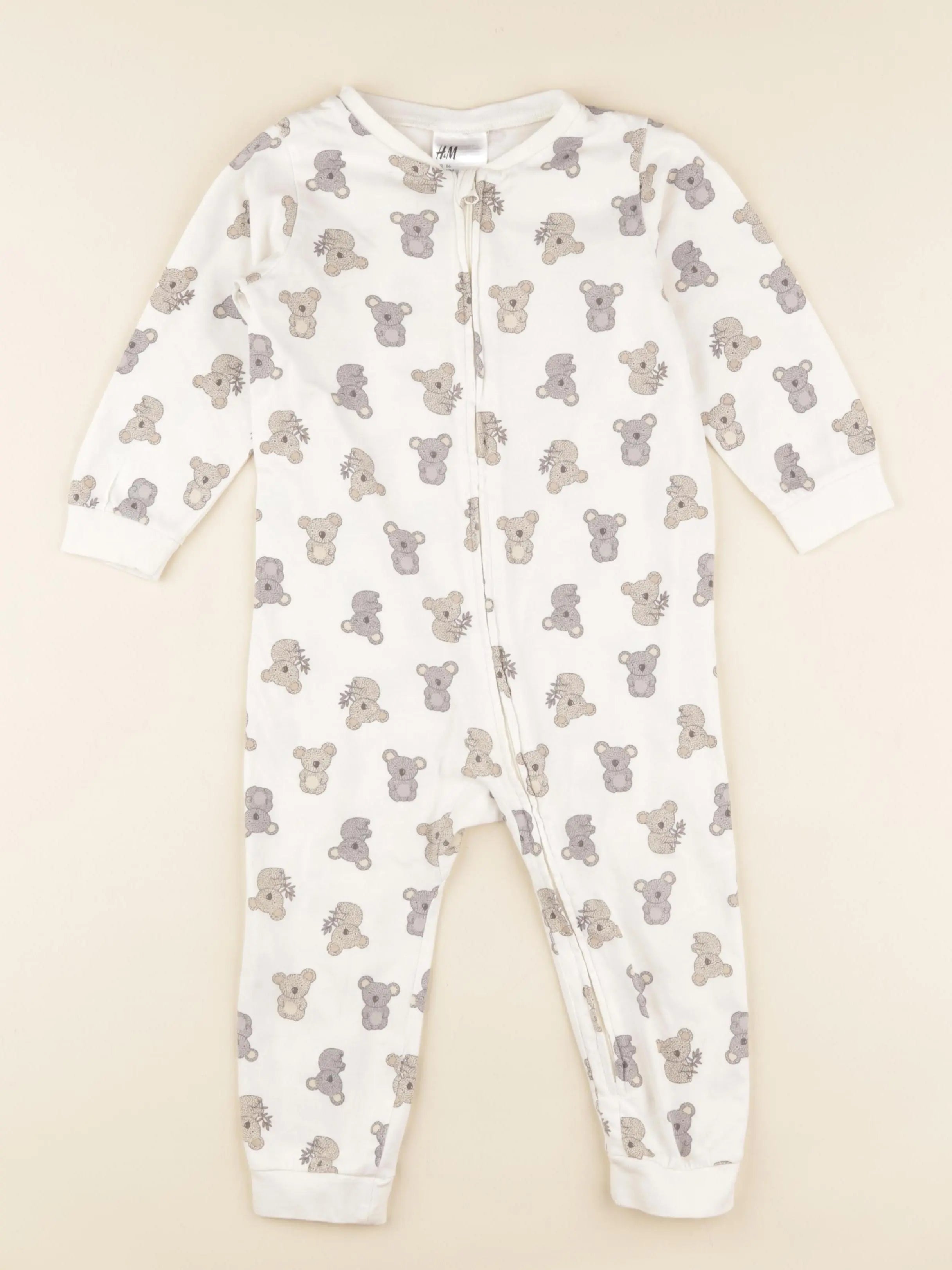 H&M - pyjama coton blanc - 12/18 mois