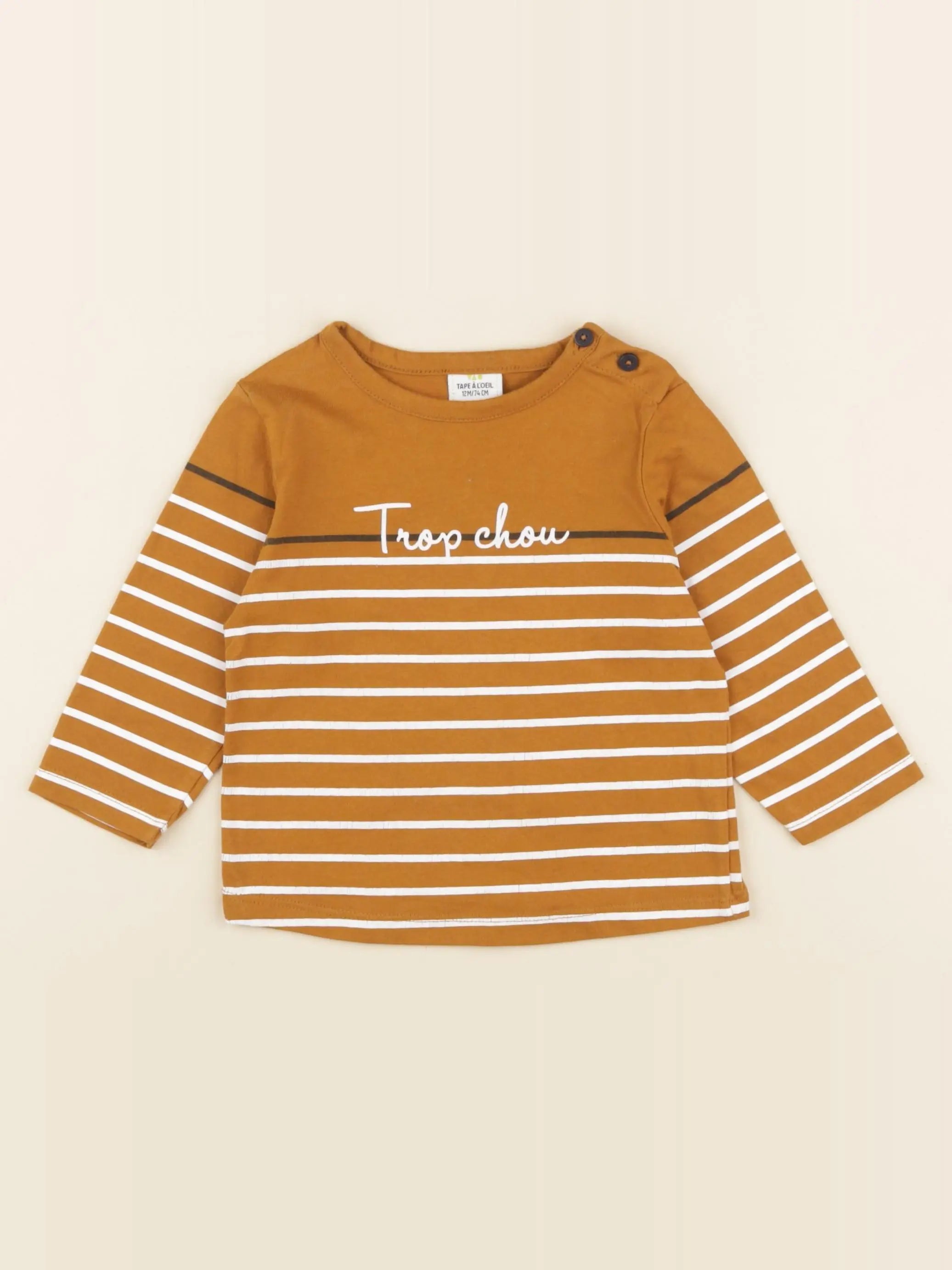 Tape à l'oeil - tee-shirt marron - 12 mois