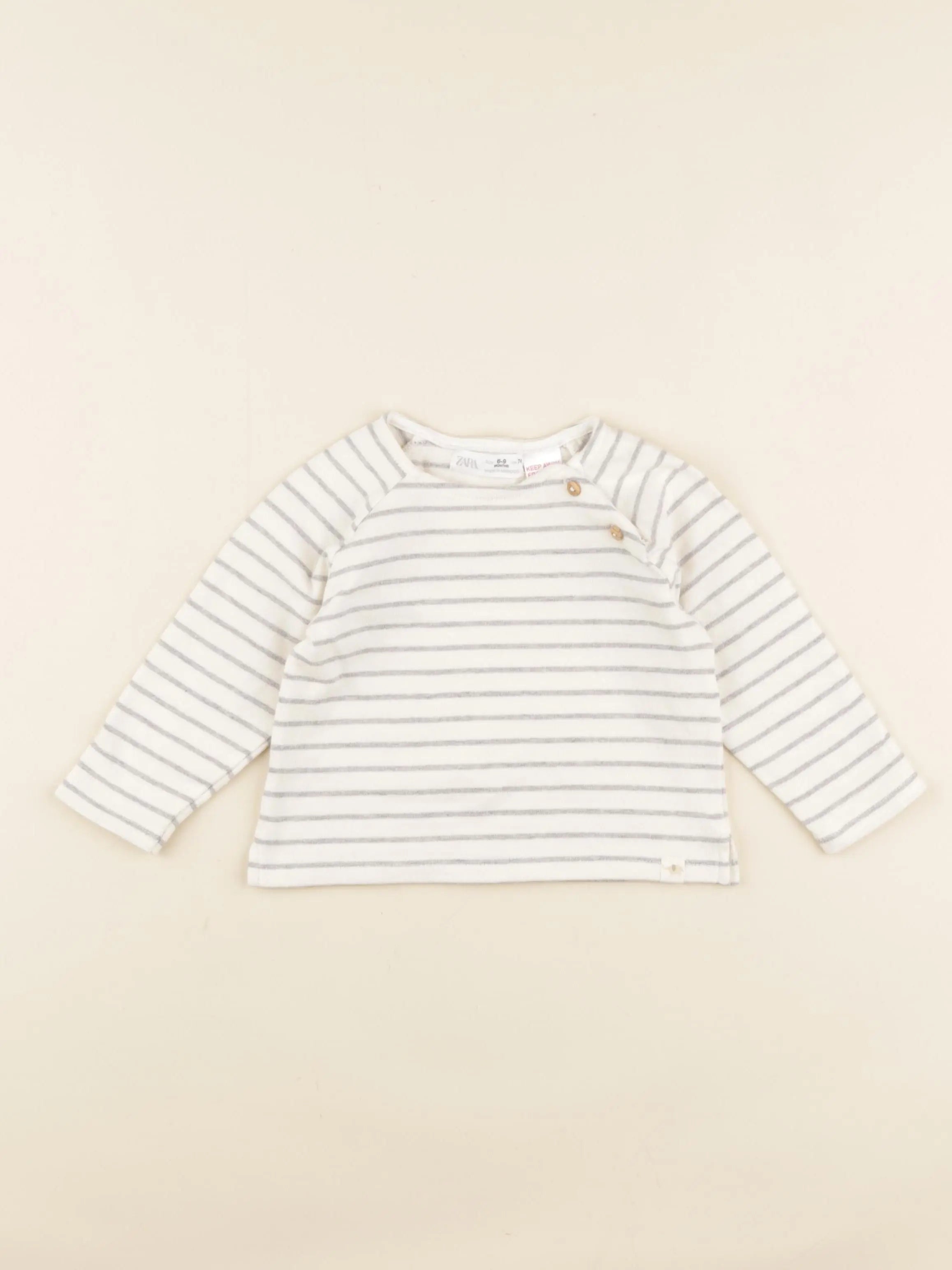 Zara - tee-shirt blanc - 6/9 mois