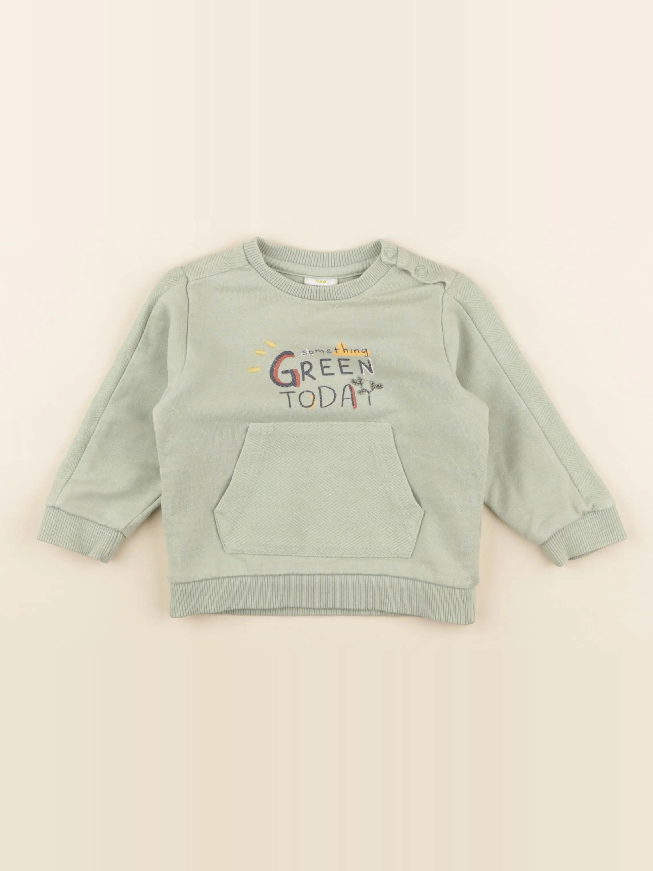Tape à l'oeil - sweat vert - 18 mois