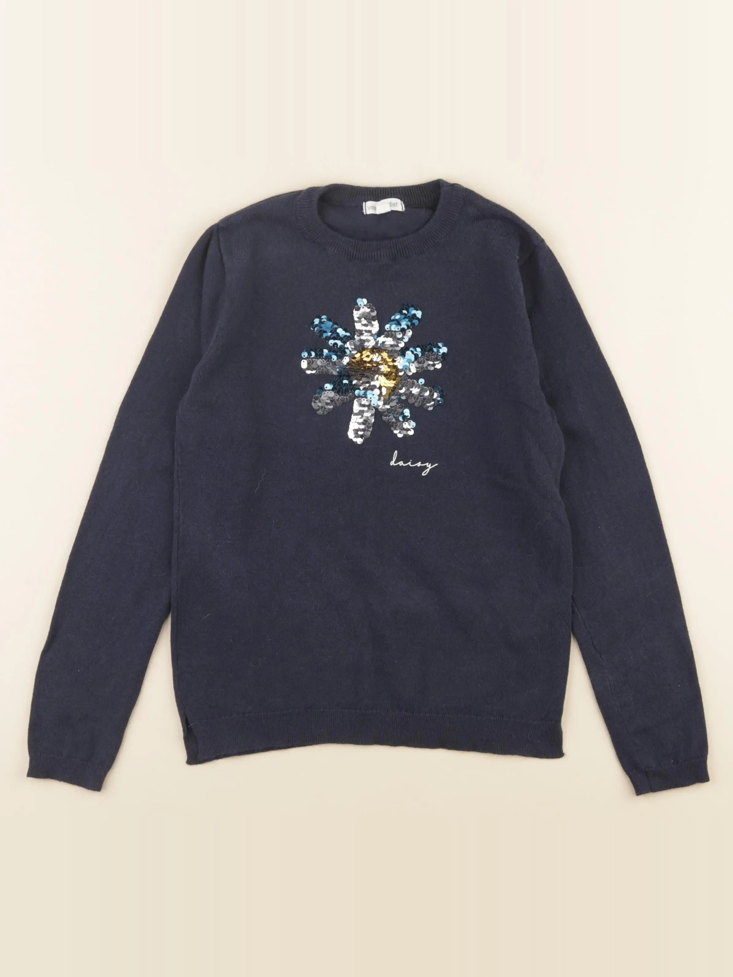 Vertbaudet - pull bleu - 8 ans