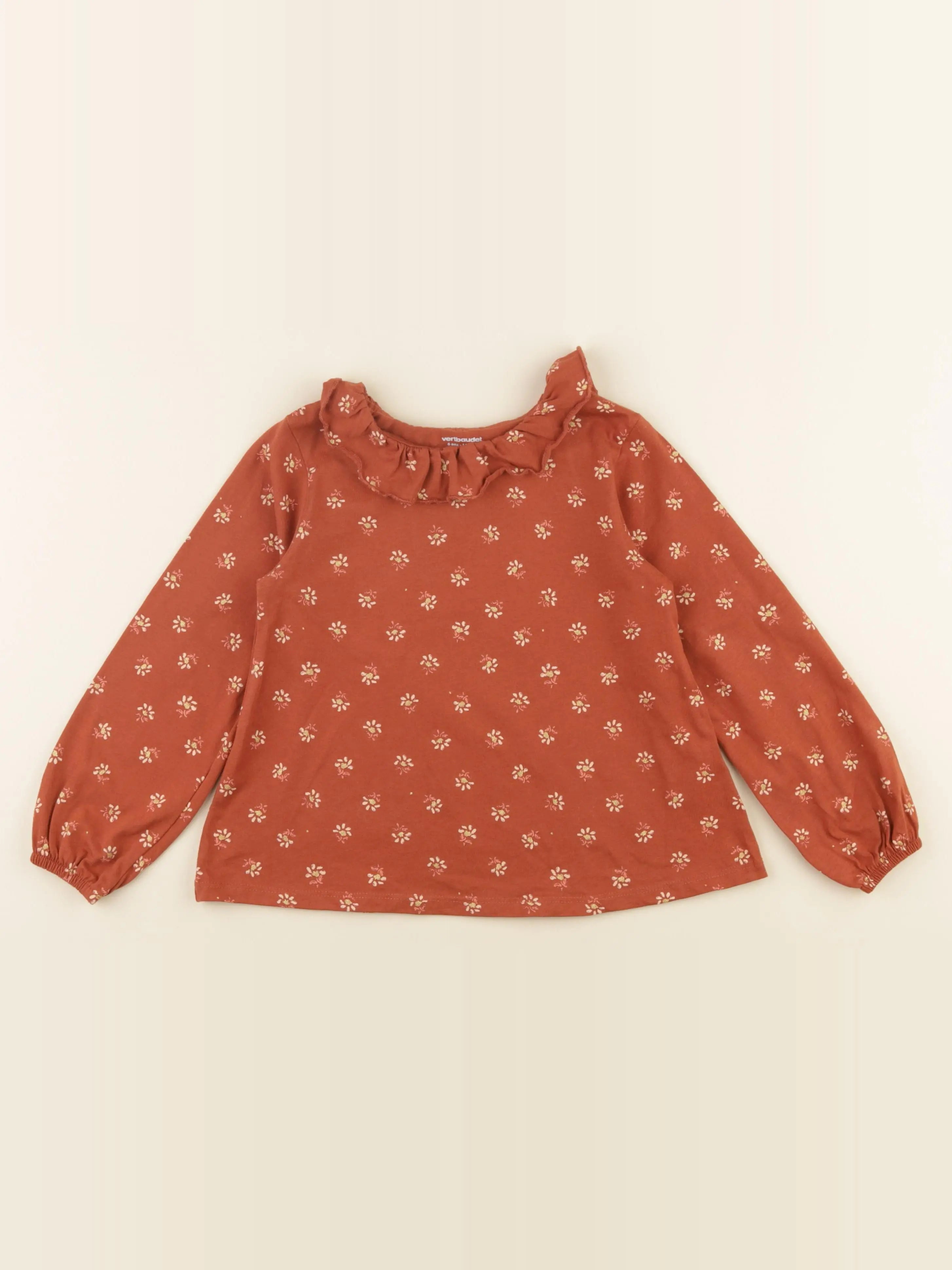 Vertbaudet - tee-shirt rouge - 6 ans