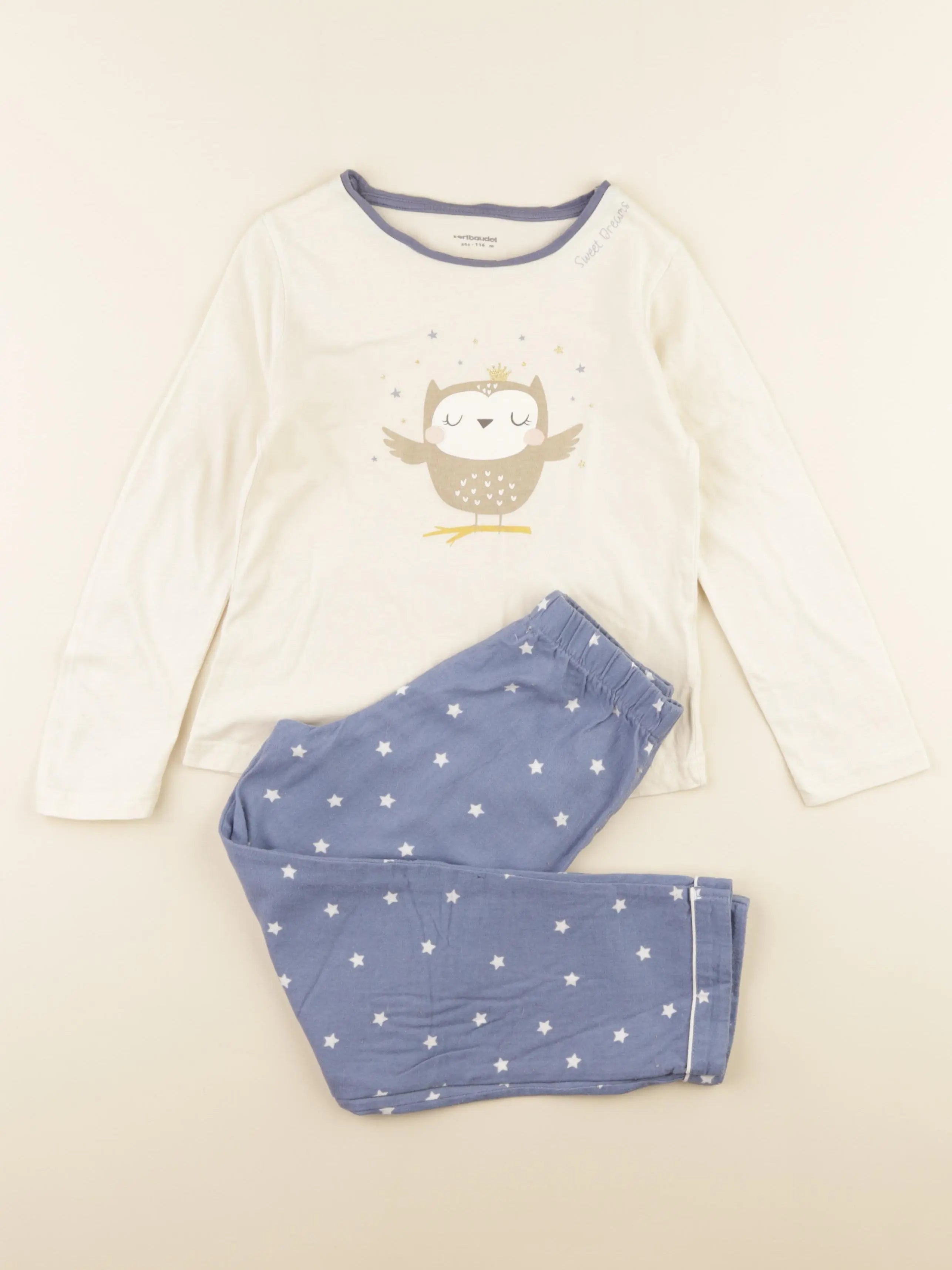 Vertbaudet - pyjama coton bleu - 6 ans