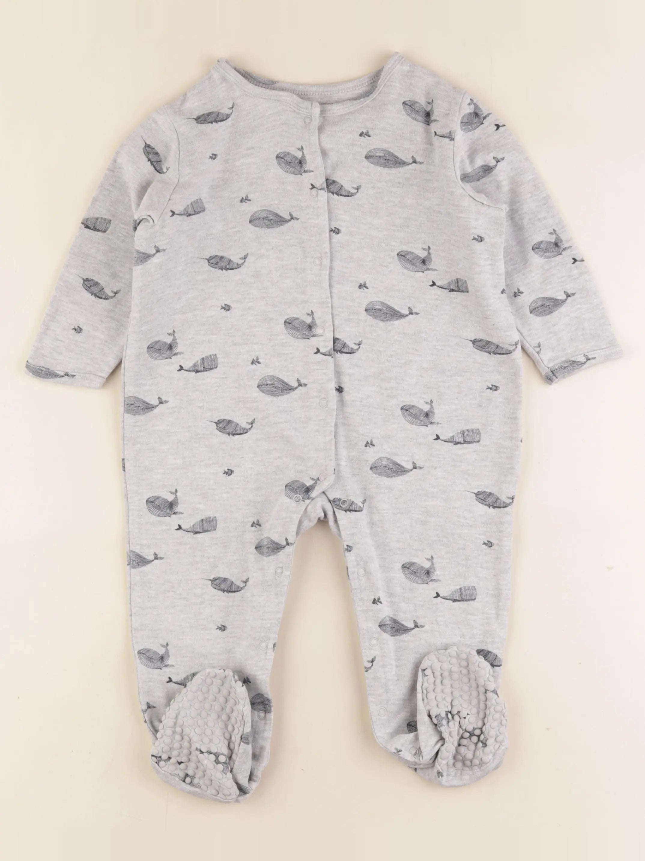 Vertbaudet - pyjama coton gris - 24 mois